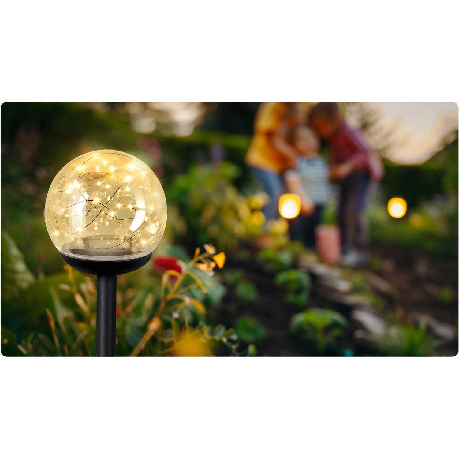 Päikeselamp, läbipaistev pall, 4 tk. Ilumen LS-103 - Image 3