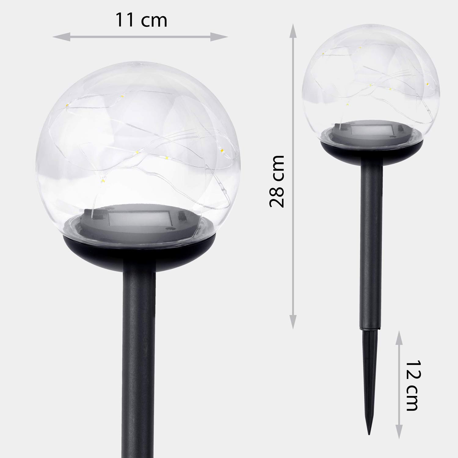 Päikeselamp, läbipaistev pall, 4 tk. Ilumen LS-103 - Image 7