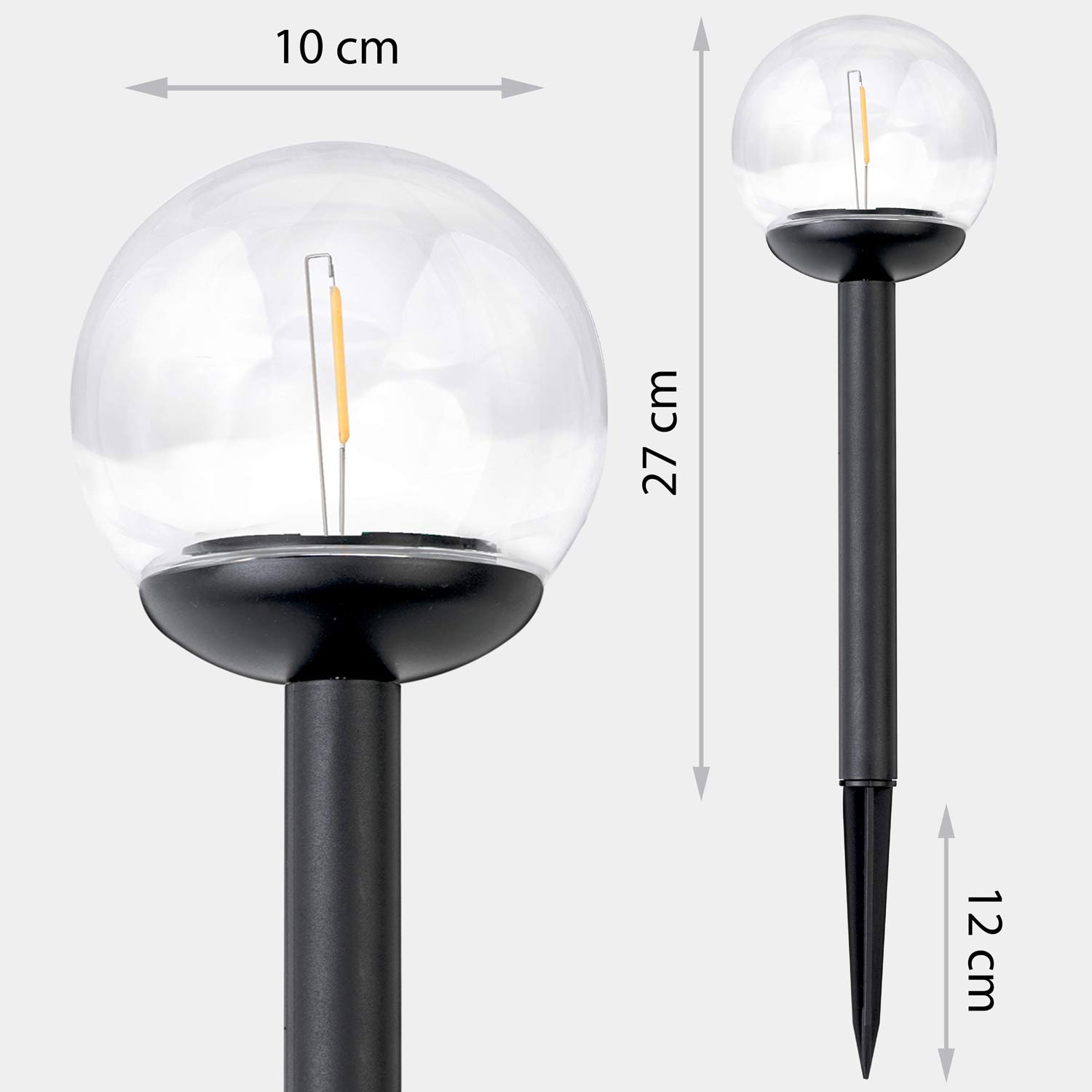 Päikeselamp, läbipaistev pall, 4 tk. Ilumen LS-103 - Image 7