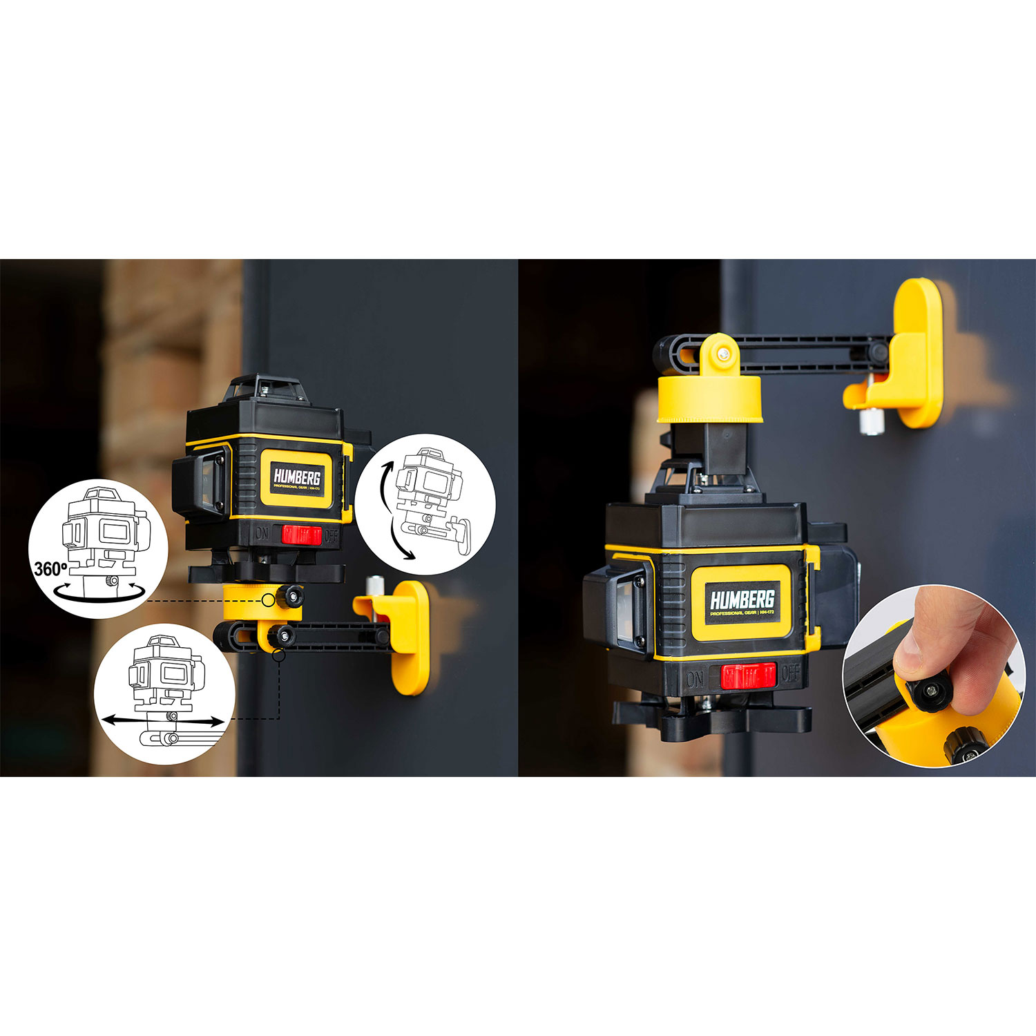 Ristjoonlaser kohvris + Humberg HM-172 statiiv - Image 12