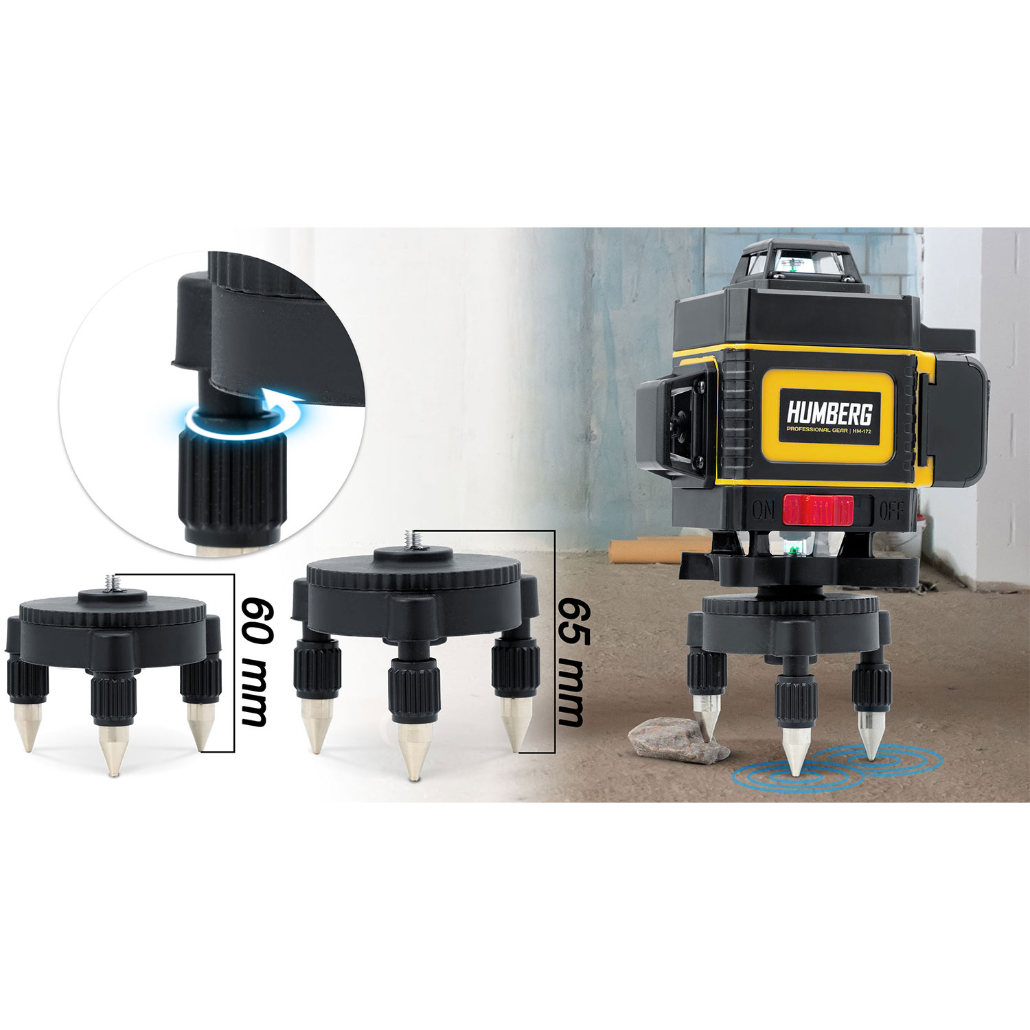 Ristjoonlaser kohvris + Humberg HM-172 statiiv - Image 13