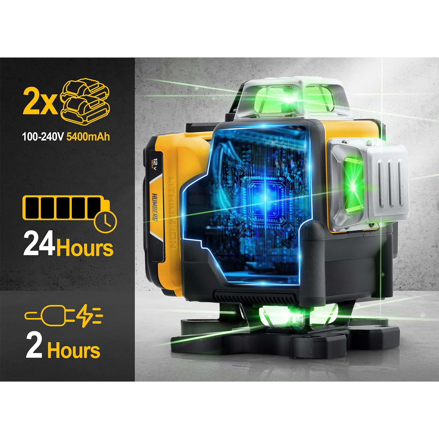 Ristjoonlaser kohvris + Humberg HM-171 statiiv - Image 5