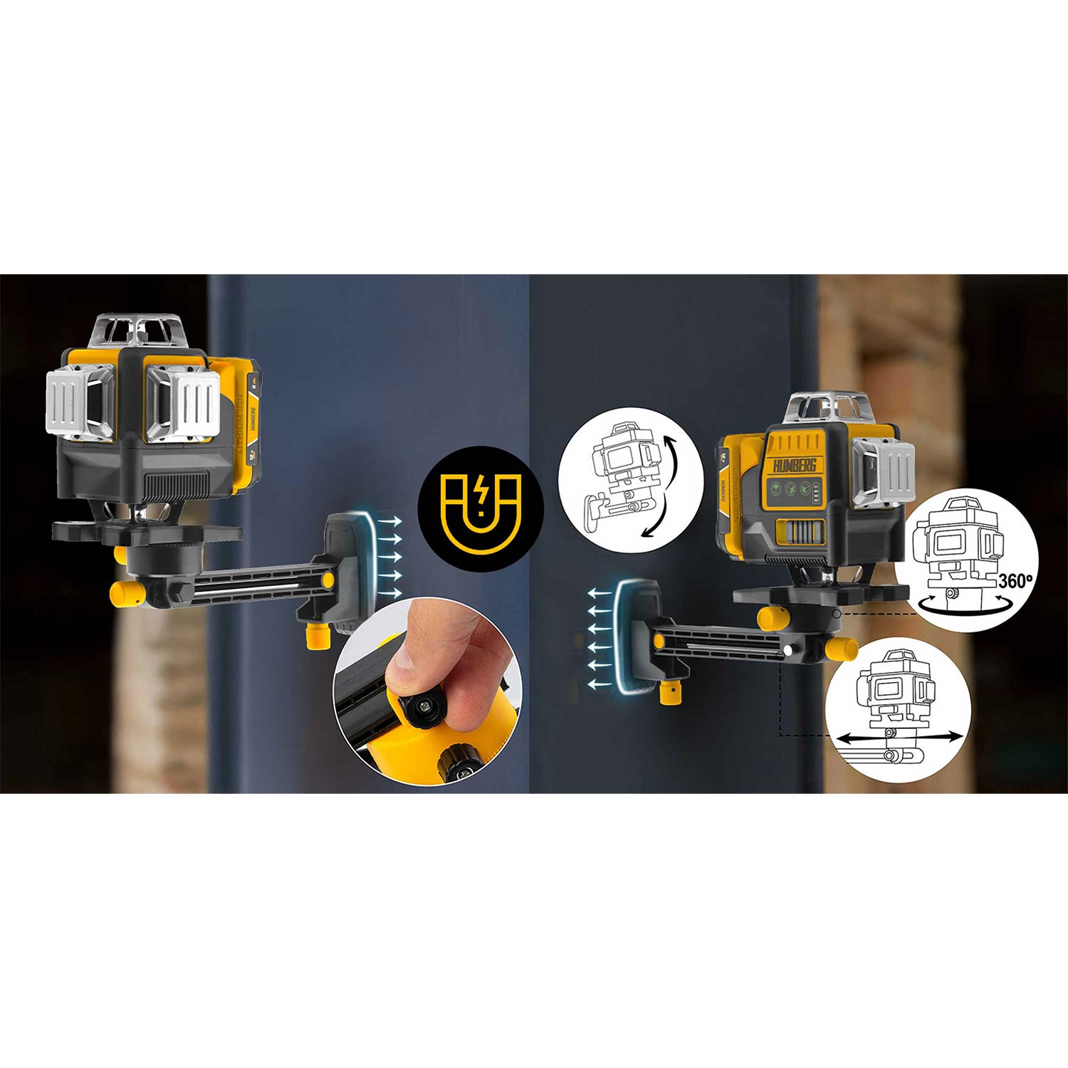 Ristjoonlaser kohvris + Humberg HM-171 statiiv - Image 11