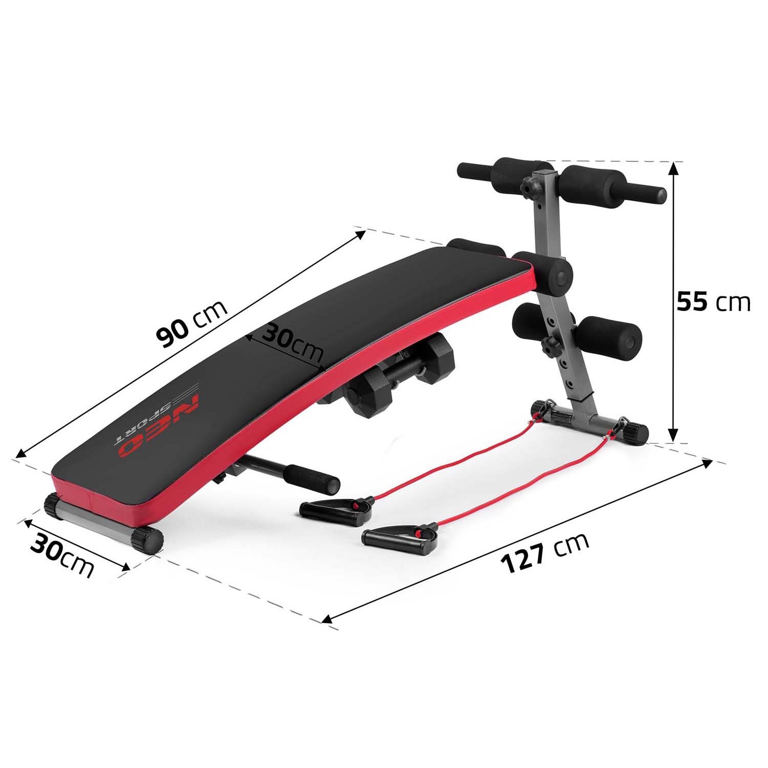 Kaldus treeningpink ekspanderite ja hantlitega Neo-Sport NS-211 - Image 7