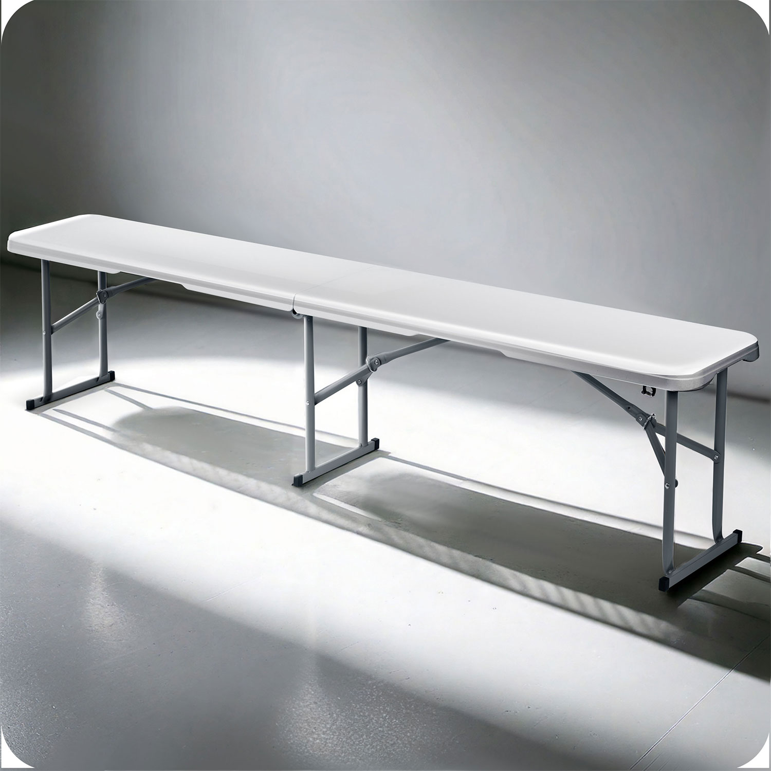 Kokkupandav aiapink toitlustamiseks 180 cm Plonos valge - Image 10