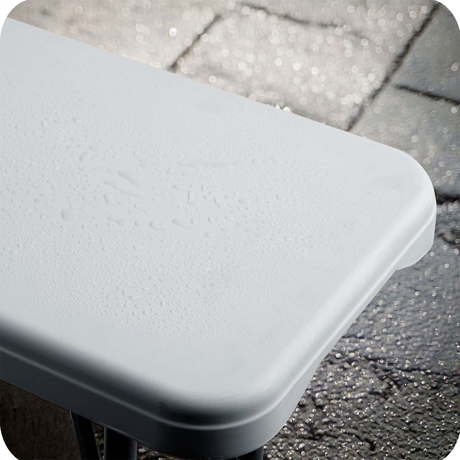 Kokkupandav aiapink toitlustamiseks 180 cm Plonos valge - Image 11