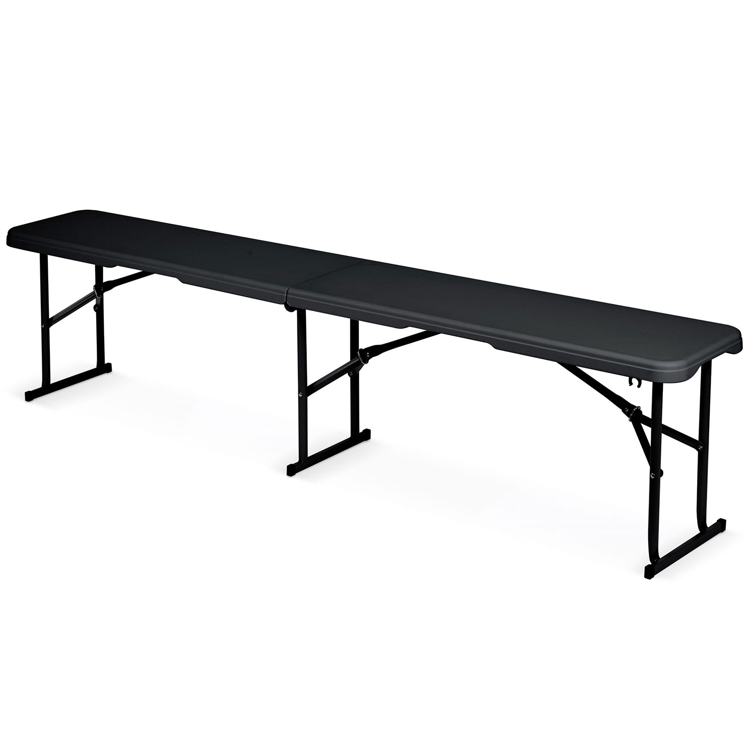 Kokkupandav toitlustusaiapink 180 cm Plonos must - Image 2