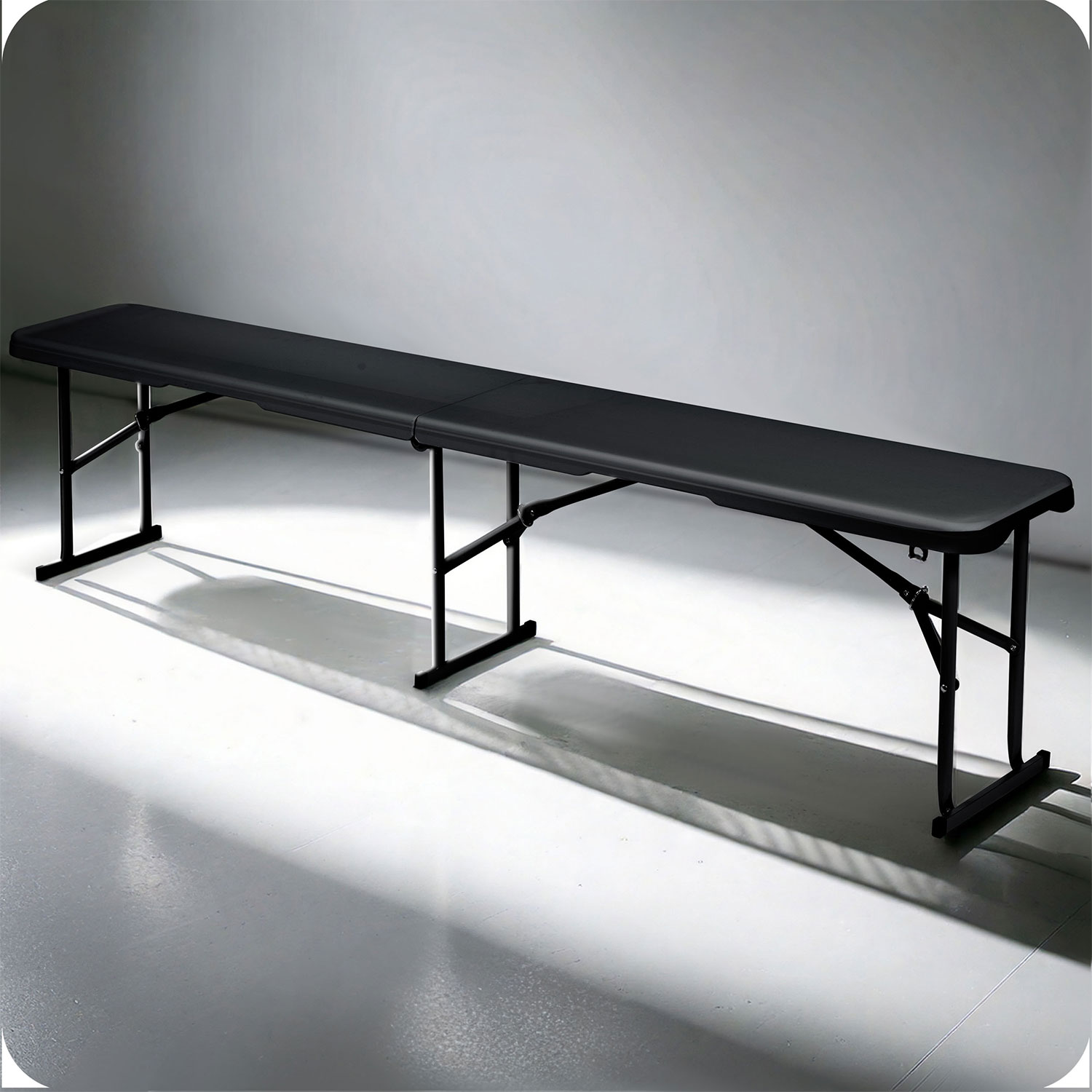 Kokkupandav toitlustusaiapink 180 cm Plonos must - Image 11