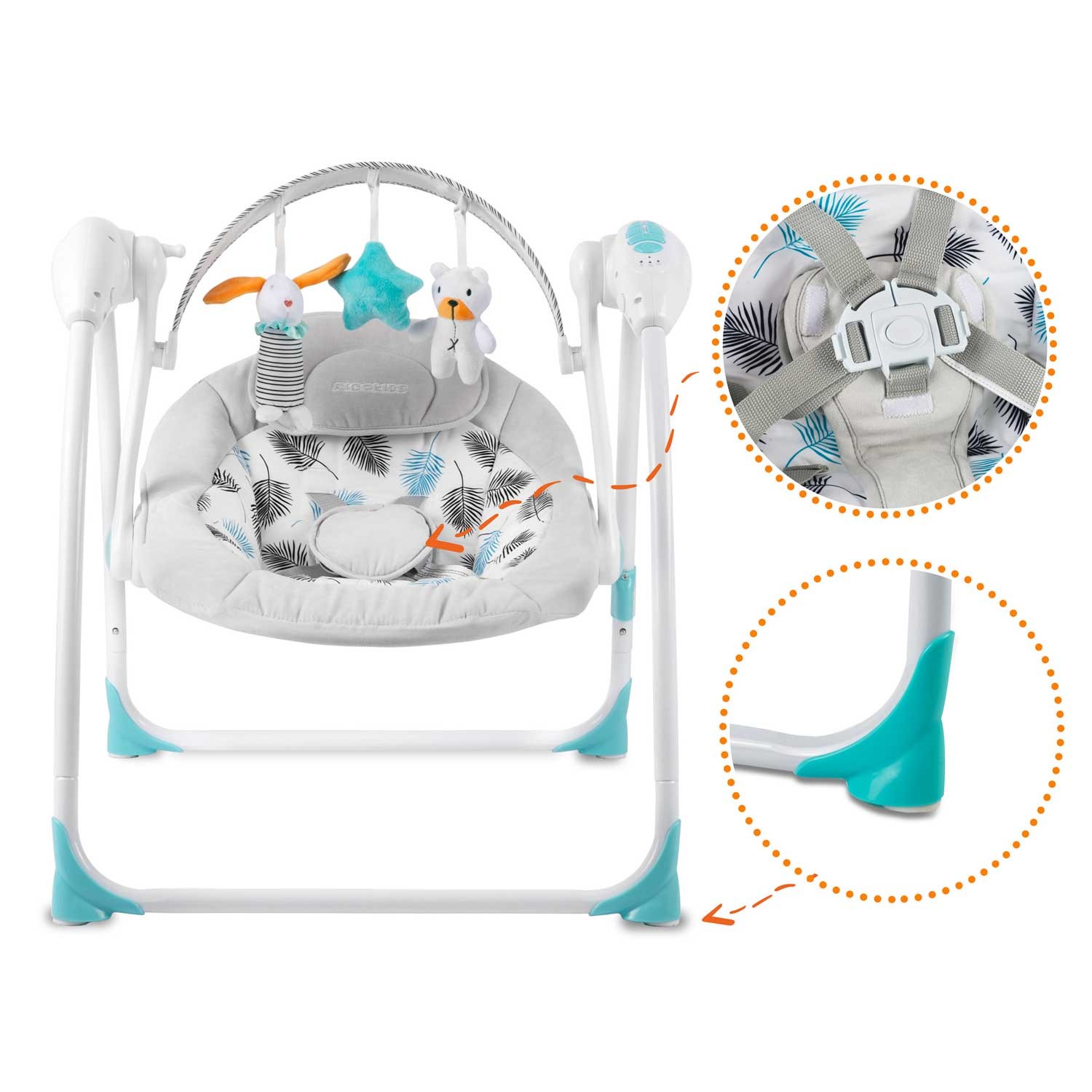 Ricokids 7326 automaatne kiiktool muusikaga, türkiissinine - Image 4