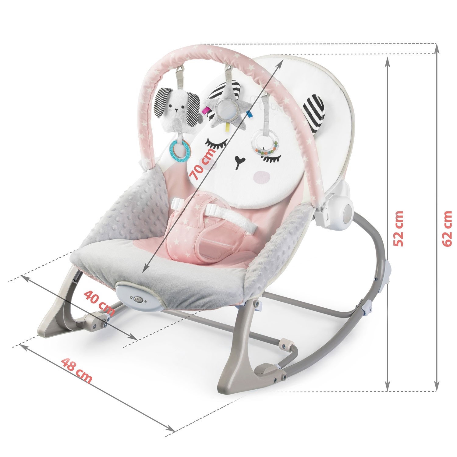 Nukido kiikjalg vibratsiooniga - roosa - Image 10