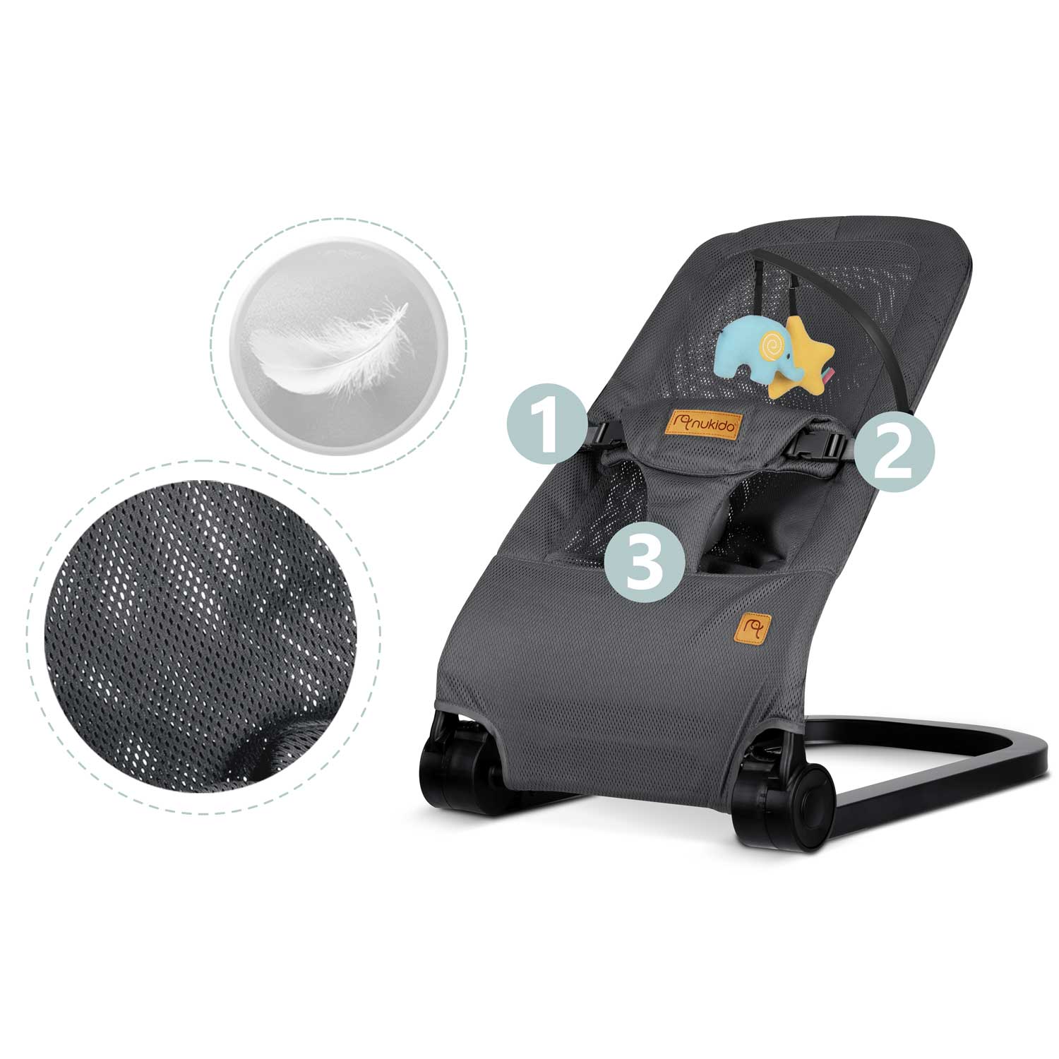 NK-52 Nukido kiiktool mänguasjadega - hall - Image 3