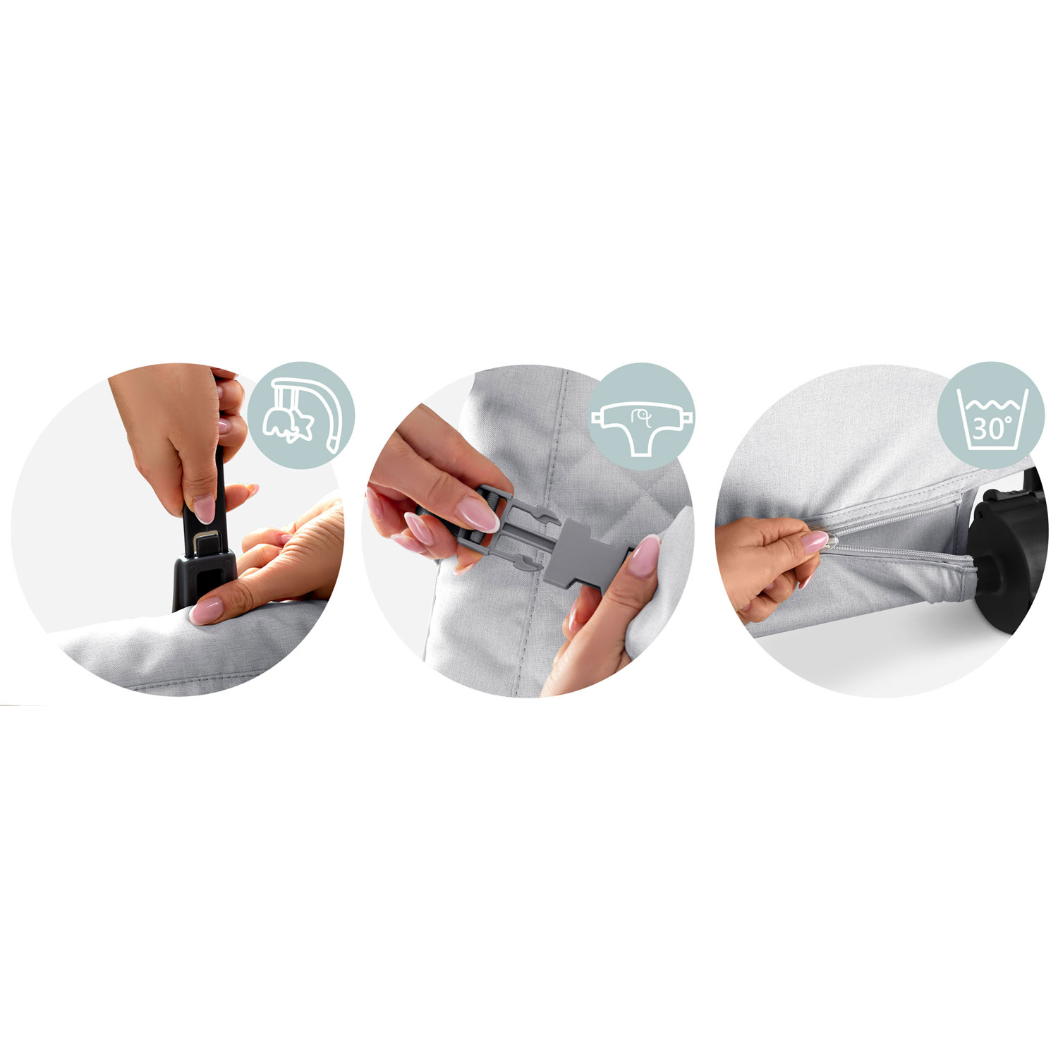 NK-52 Nukido kiiktool mänguasjadega - helehall - Image 6