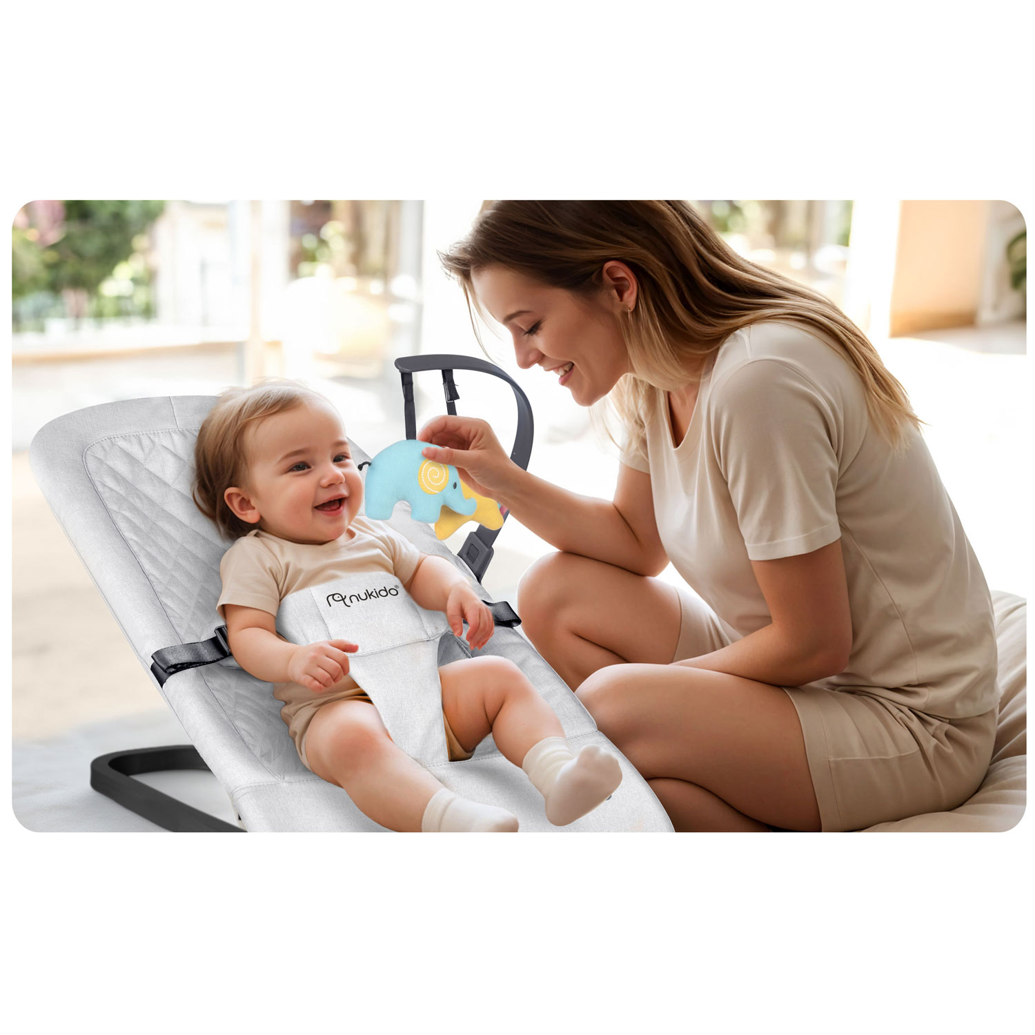 NK-52 Nukido kiiktool mänguasjadega - helehall - Image 7