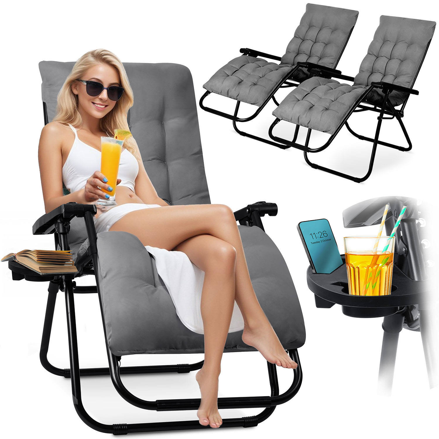 Kokkupandav aiatool padjaga Sofotel ChillWell 2 tk komplekt