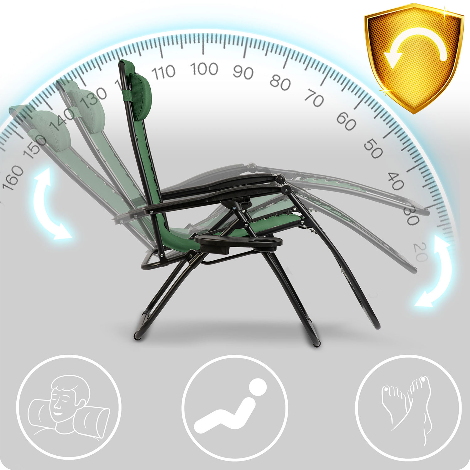 Kokkupandav aialaimer padjaga Sofotel ChillWell komplekt 2 rohelist - Image 9