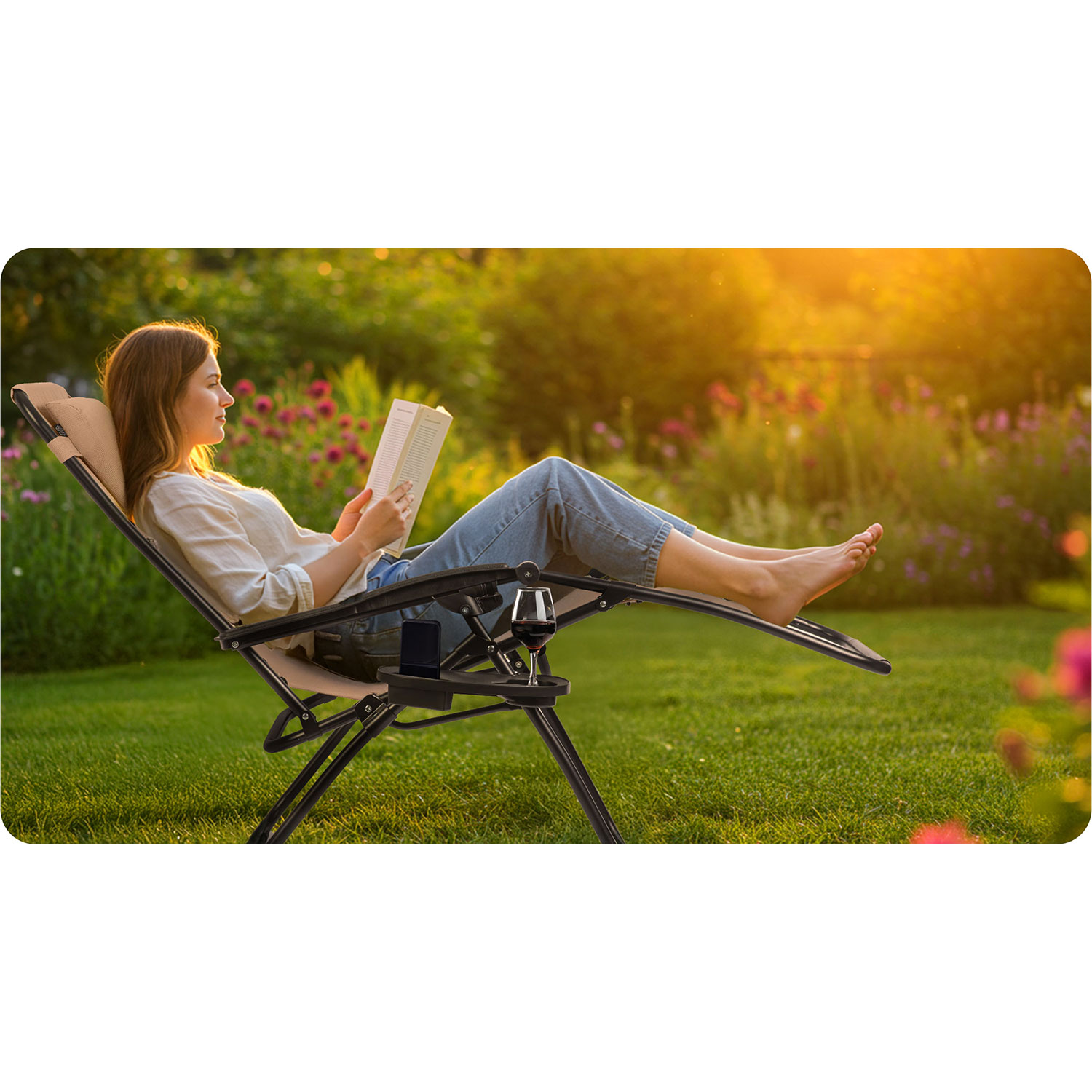 Kokkupandav aiatool padjaga Sofotel ChillWell beež - Image 7