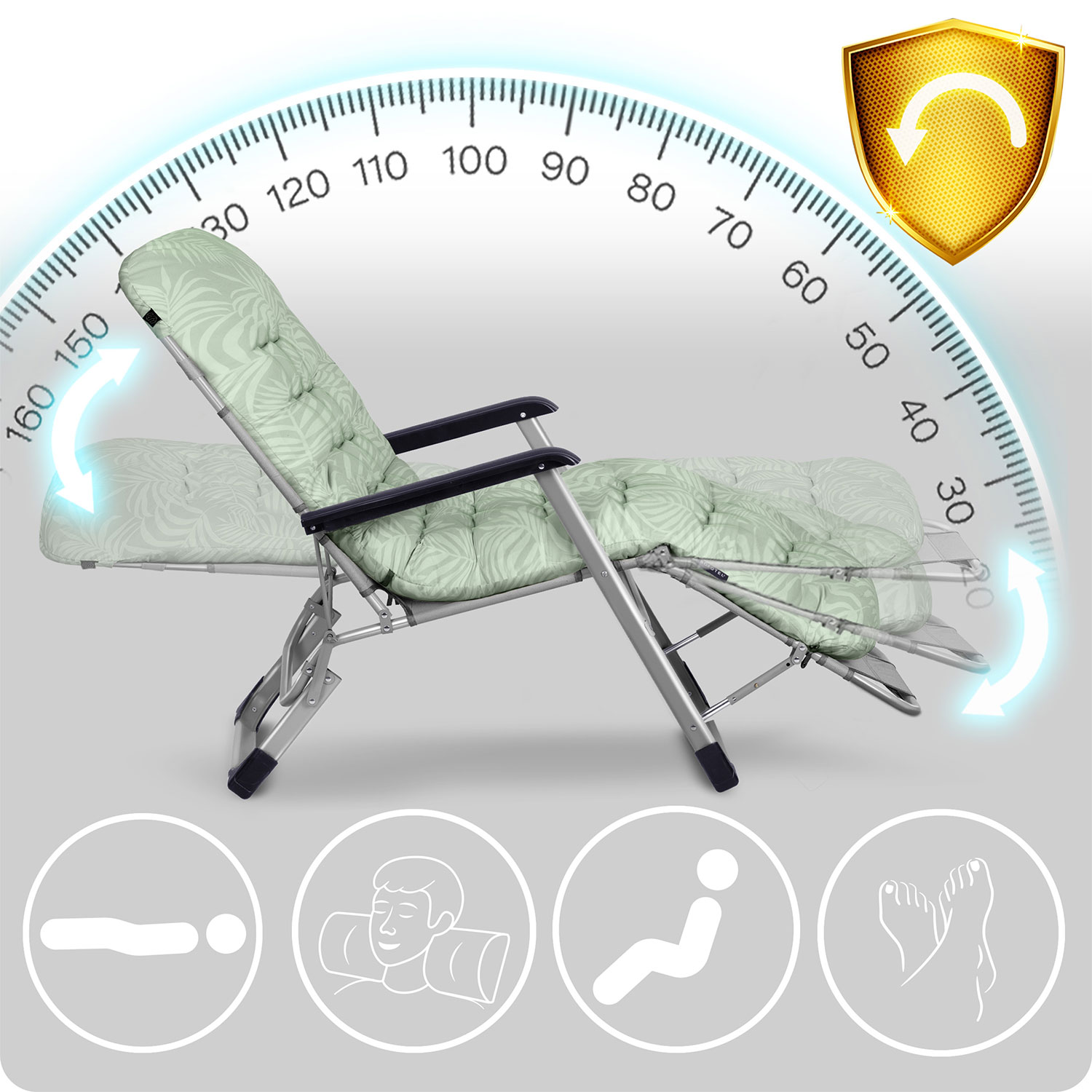 Kokkupandav aialaimer padjaga Sofotel ChillWell komplekt 2, heleroheline - Image 10