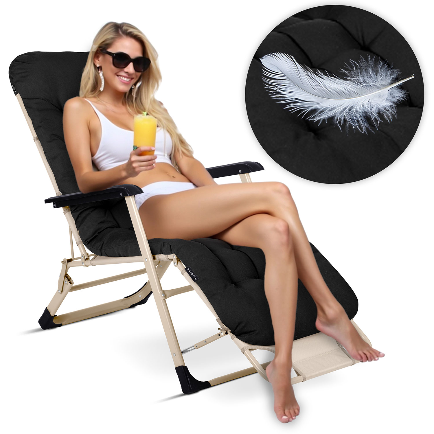 Kokkupandav aiatool padjaga Sofotel ChillWell komplekt 2 musta - Image 5