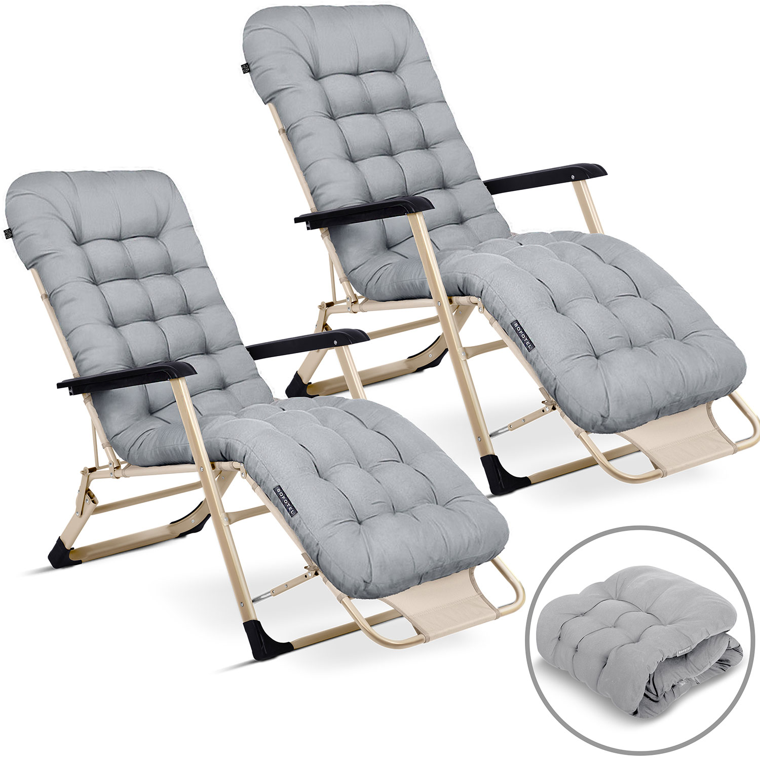 Kokkupandav aiatool padjaga Sofotel ChillWell komplekt 2, helehall - Image 2