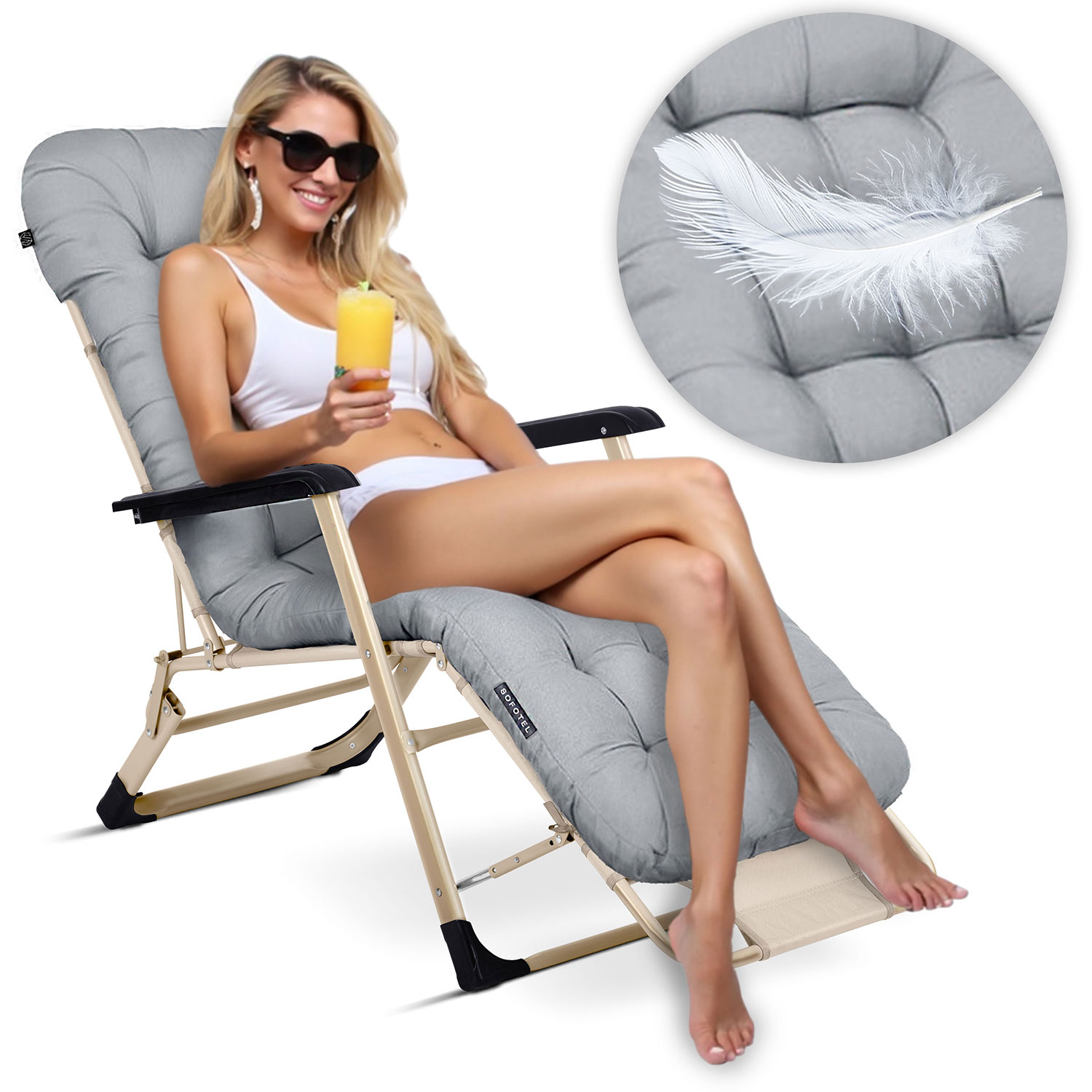 Kokkupandav aiatool padjaga Sofotel ChillWell komplekt 2, helehall - Image 6