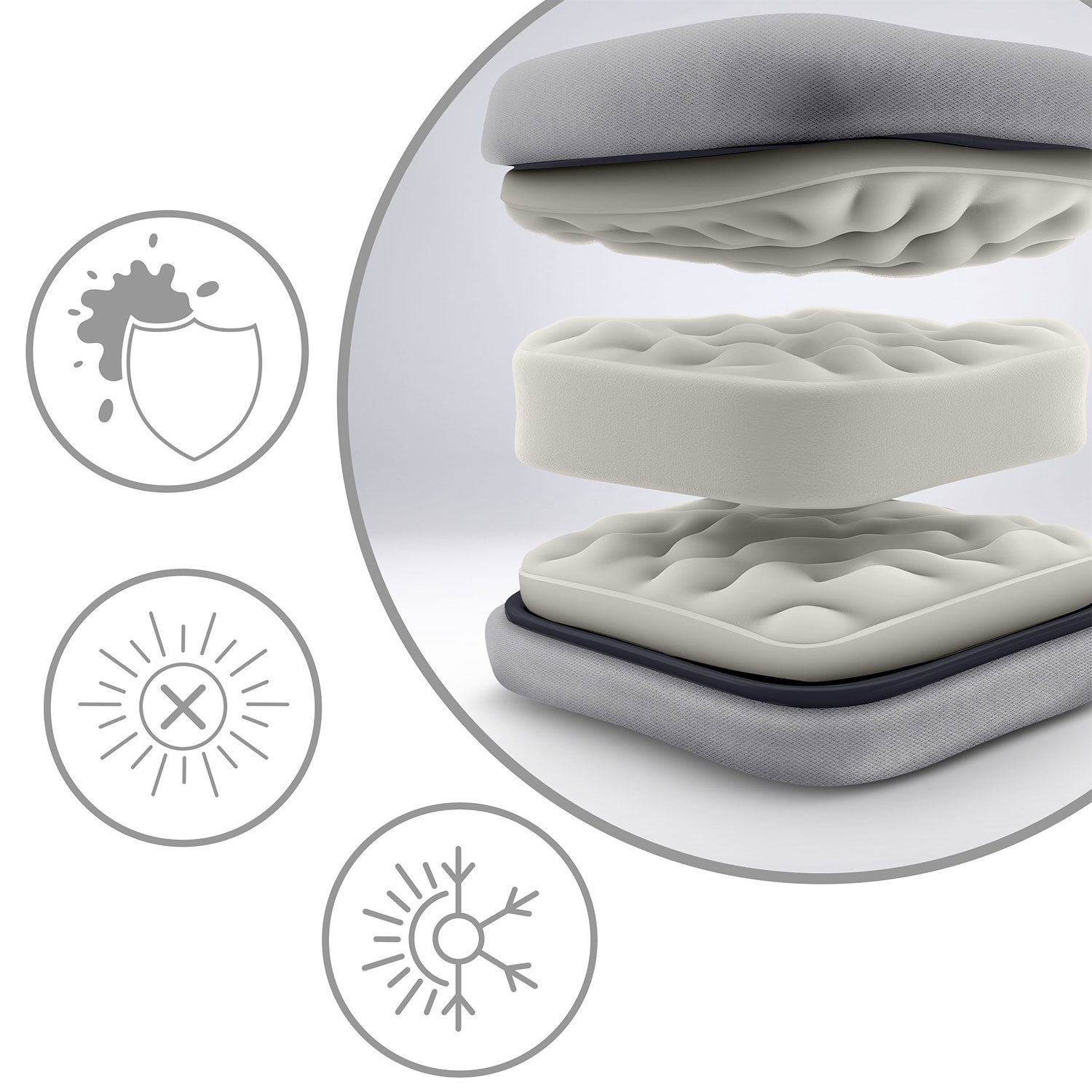 Kokkupandav aiatool padjaga Sofotel ChillWell komplekt 2, helehall - Image 7