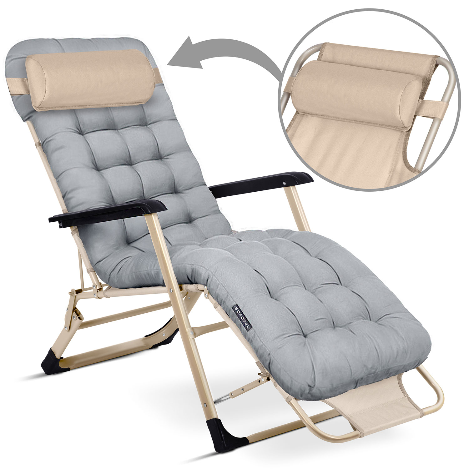 Kokkupandav aiatool padjaga Sofotel ChillWell komplekt 2, helehall - Image 3