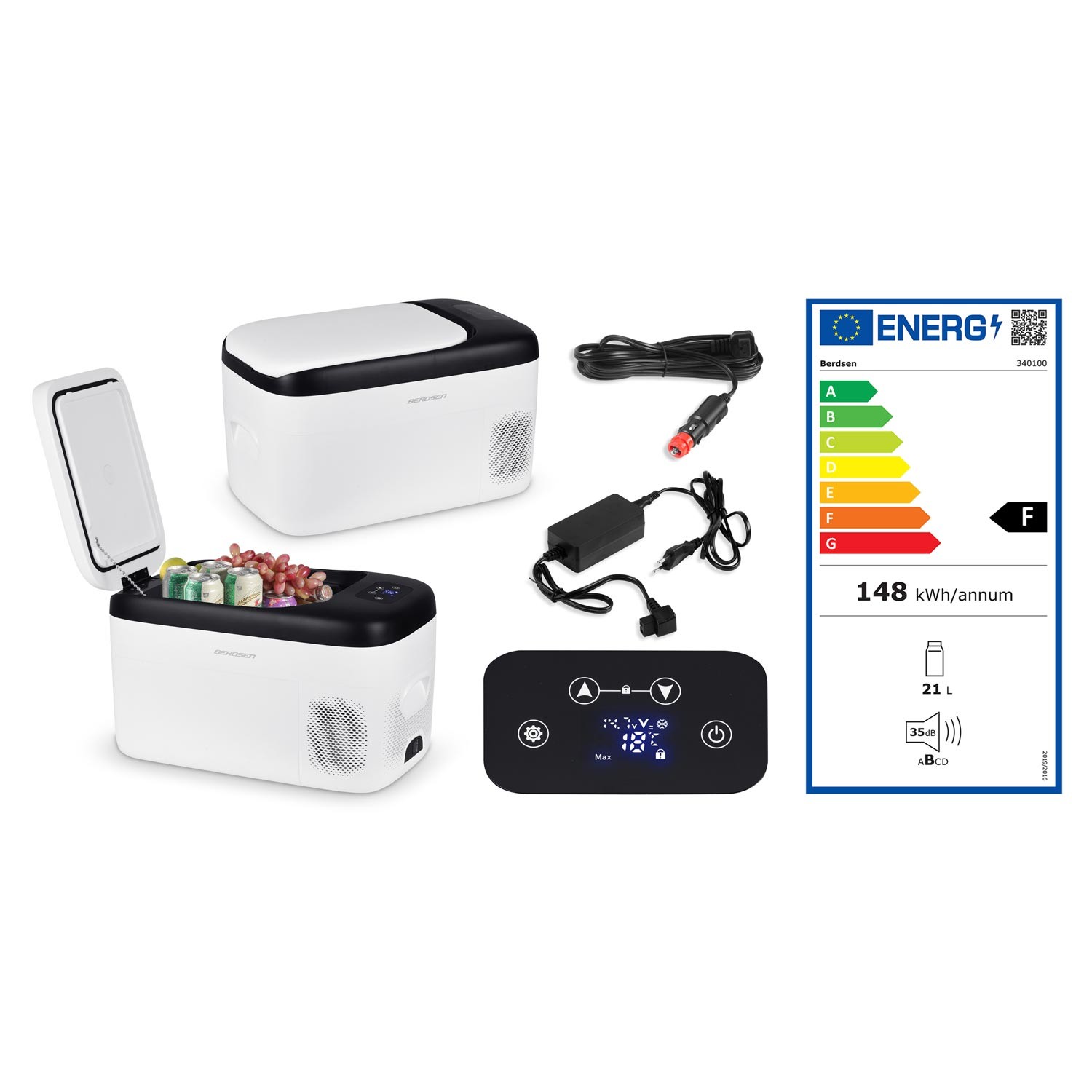 Icemax 401 Berdsen 21-liitrine kompressoriga reisikülmik - valge - Image 14