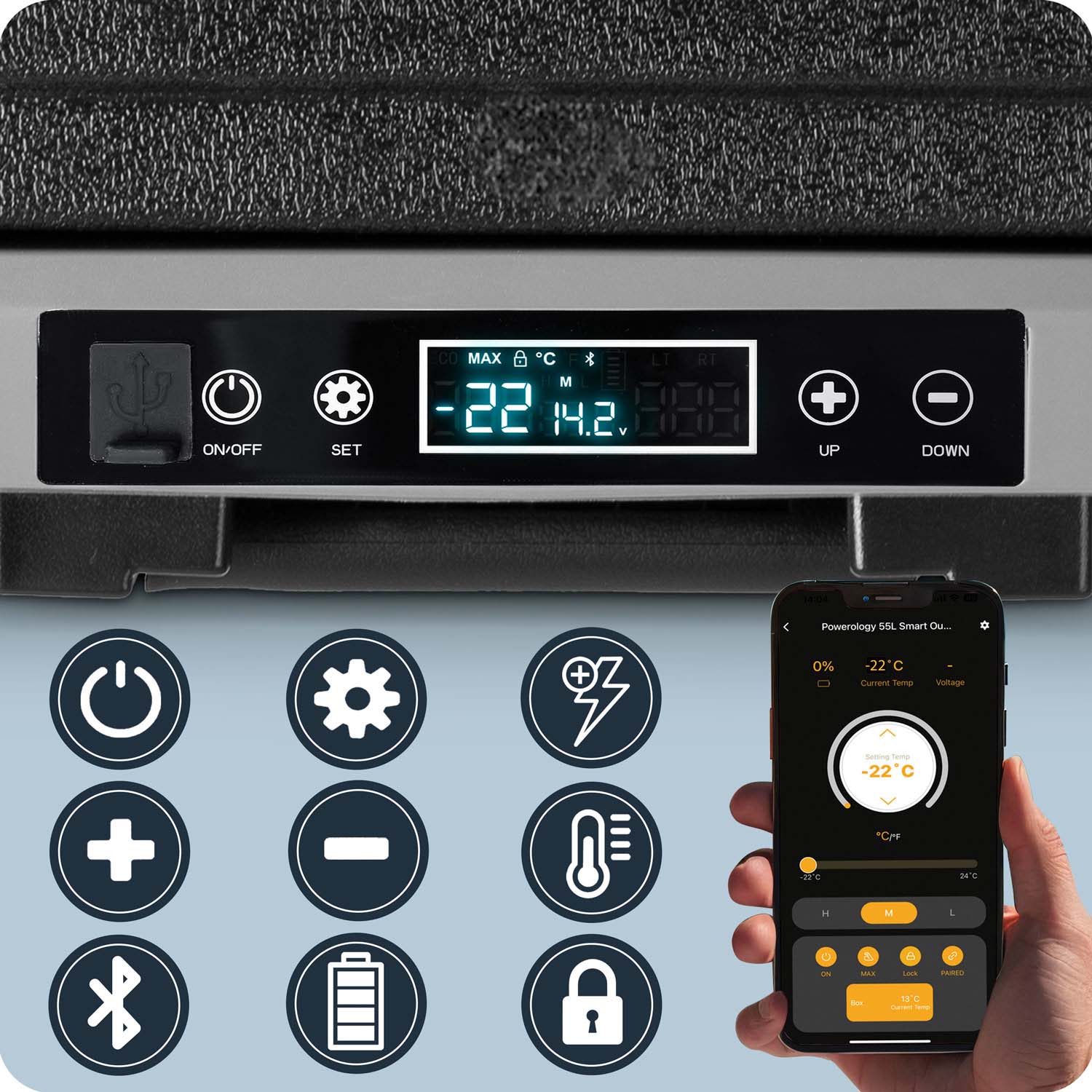 Icemax 402 Berdsen 40-liitrine kompressoriga reisikülmik - must - Image 12