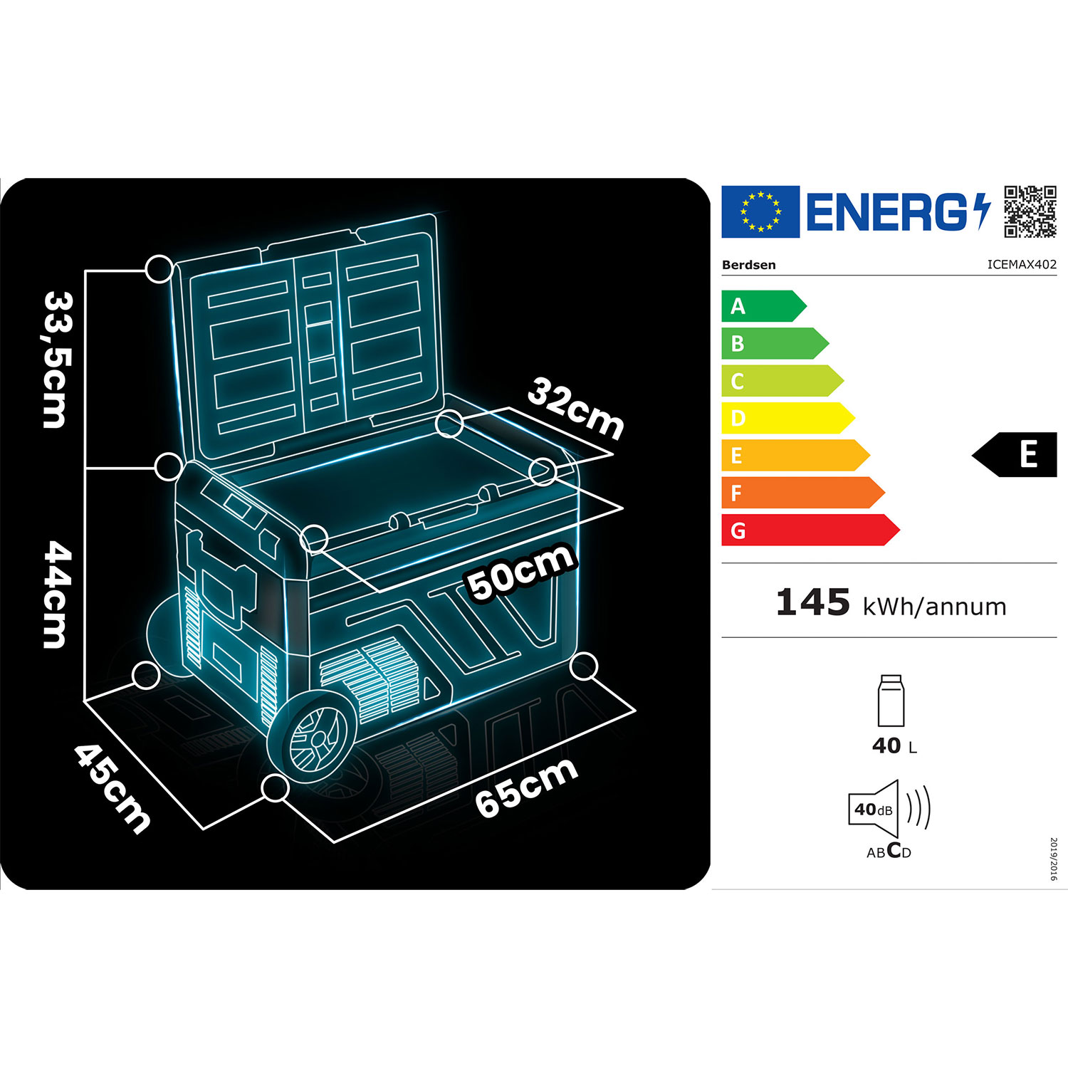 Icemax 402 Berdsen 40-liitrine kompressoriga reisikülmik - must - Image 15