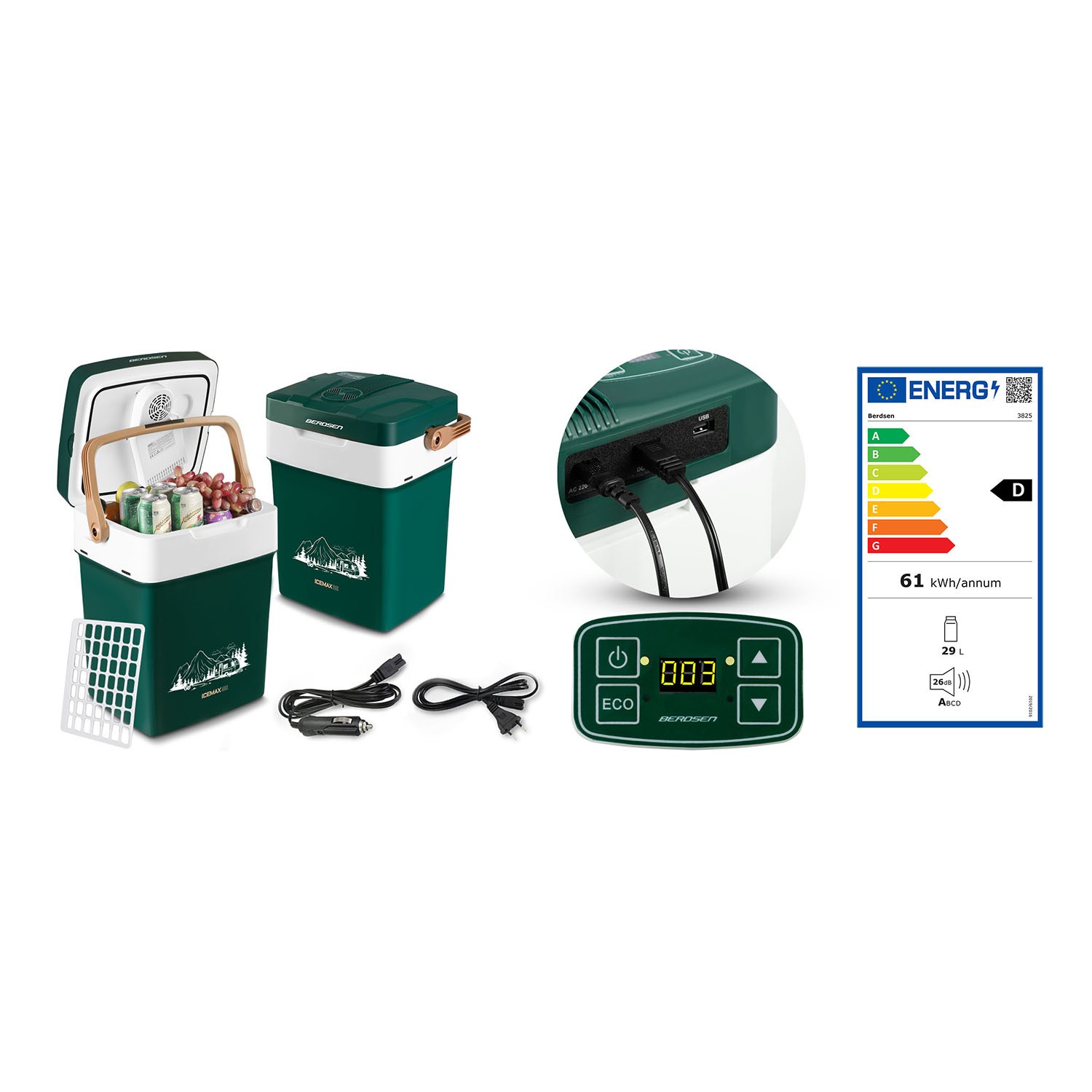 Berdsen Icemax 29-liitrine ECO-režiimiga reisikülmik - roheline - Image 15