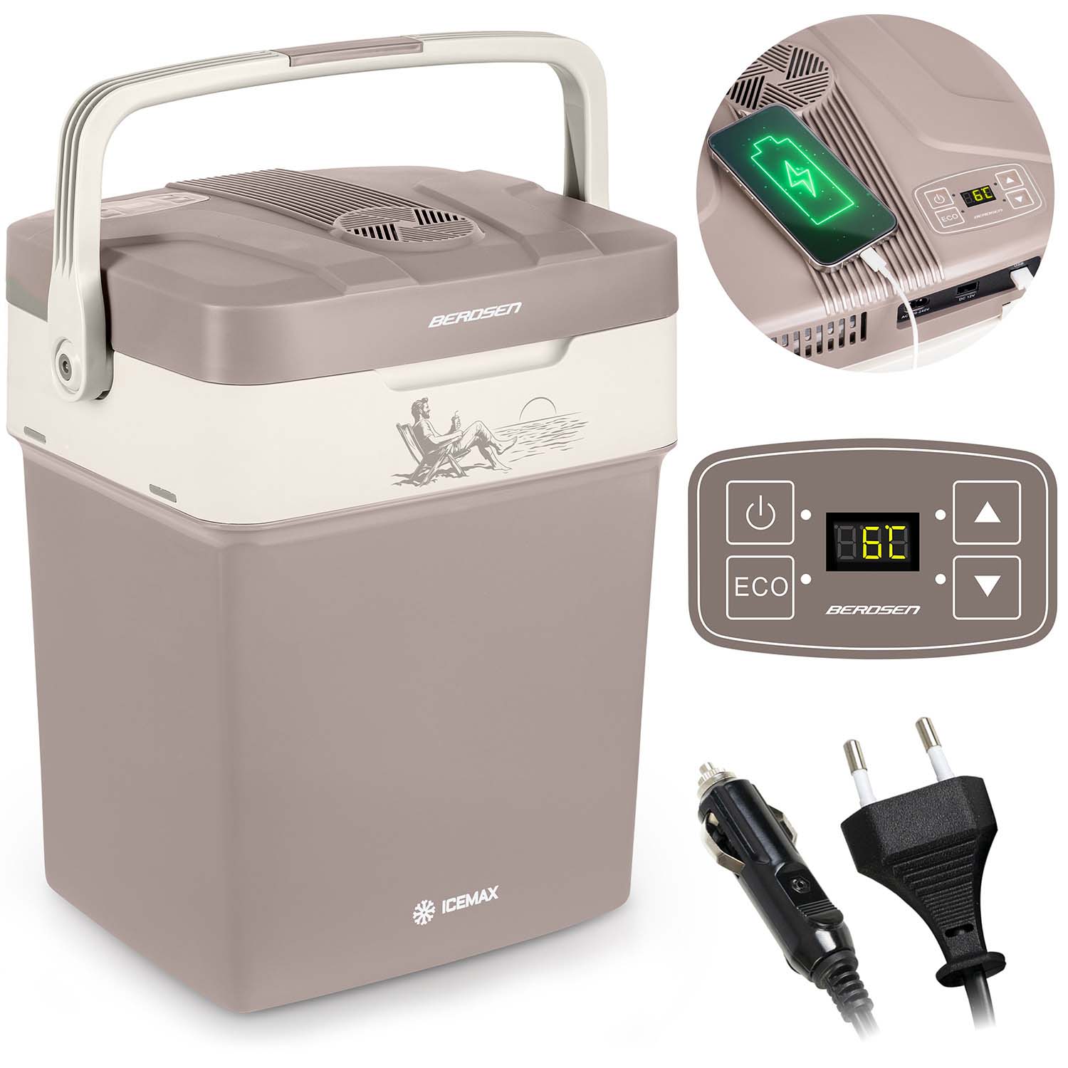 Berdsen Icemax 29-liitrine ECO-režiimiga külmik - tumehall - Image 14