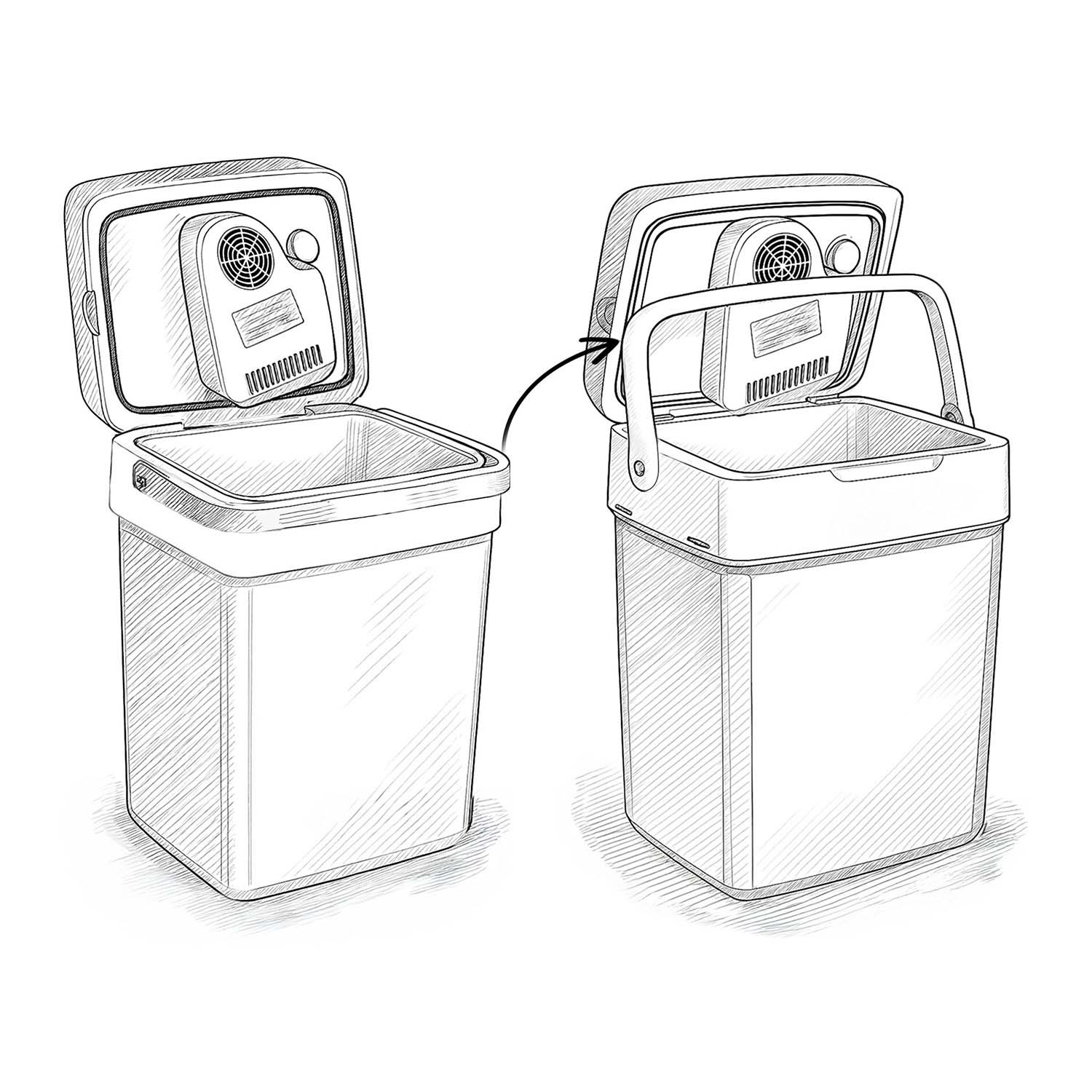 Berdsen Icemax 29-liitrine ECO-režiimiga külmik - tumehall - Image 7