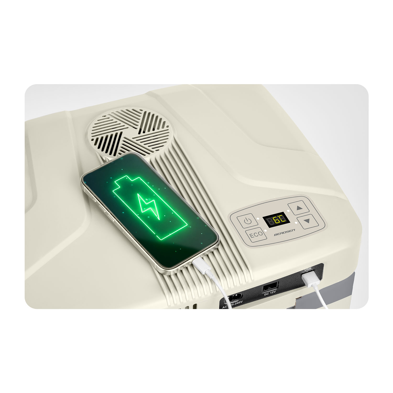 Berdsen Icemax 26-liitrine ECO-režiimiga reisikülmik - kreemjas - Image 2