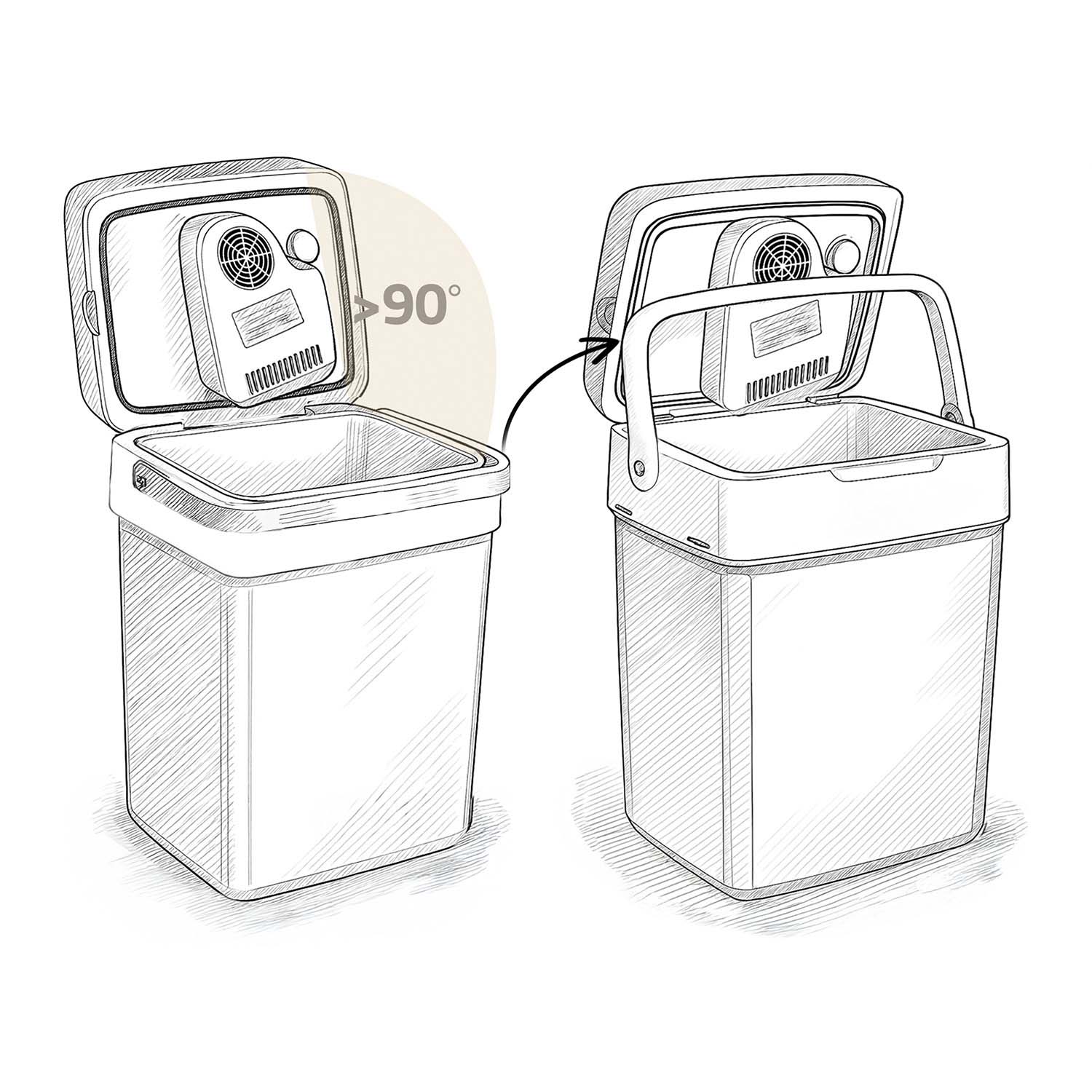 Berdsen Icemax 26-liitrine ECO-režiimiga reisikülmik - kreemjas - Image 6