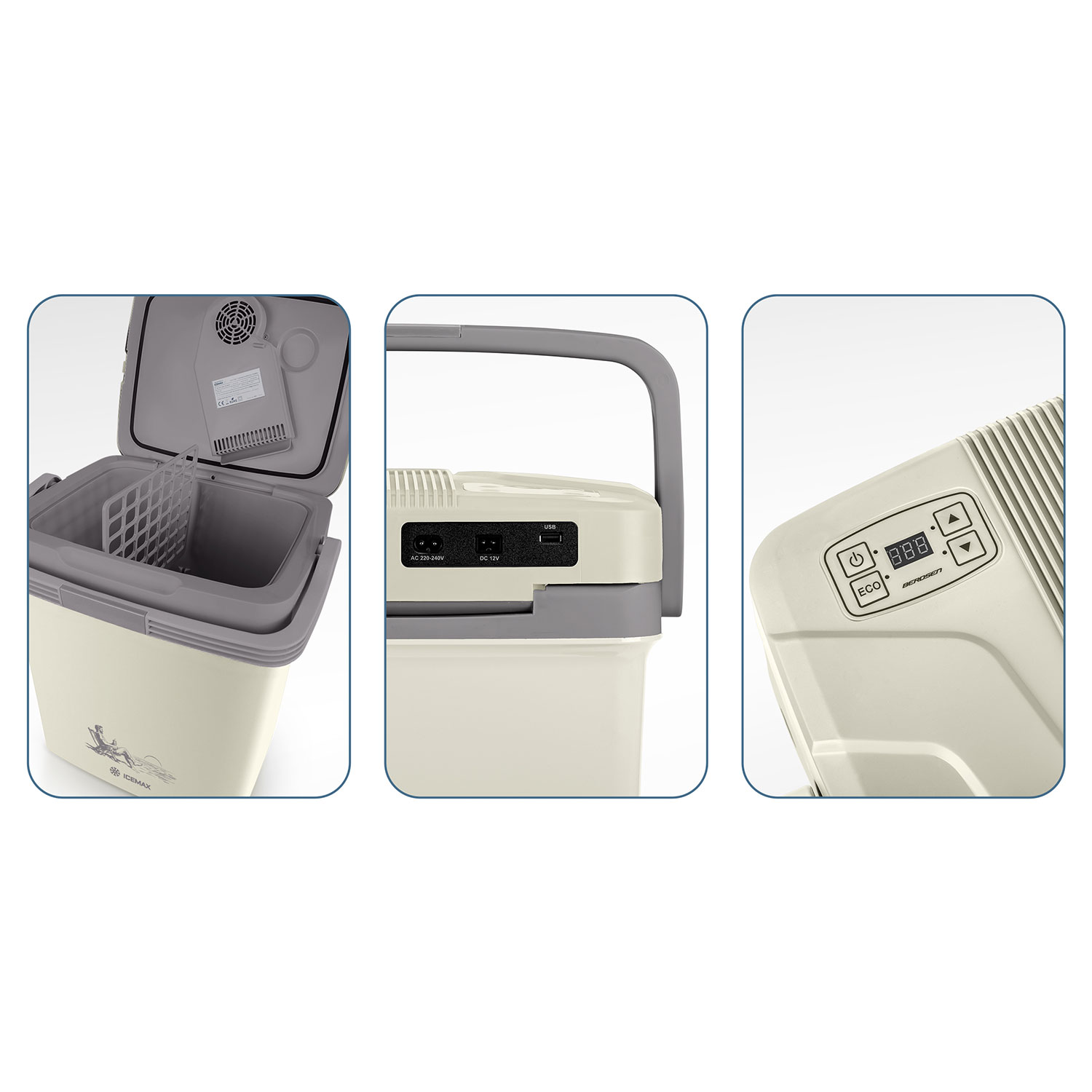 Berdsen Icemax 26-liitrine ECO-režiimiga reisikülmik - kreemjas - Image 4