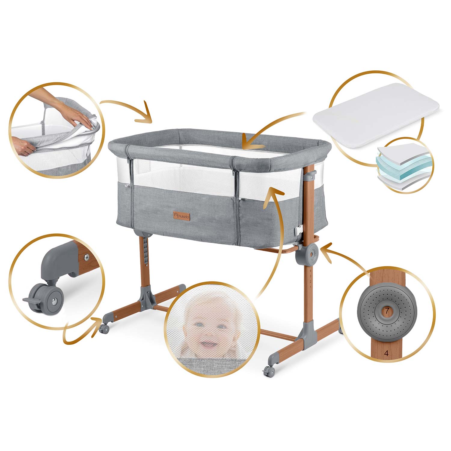 Kokkupandav reisivoodi lisavoodiga Nukido NK-243 - Image 7