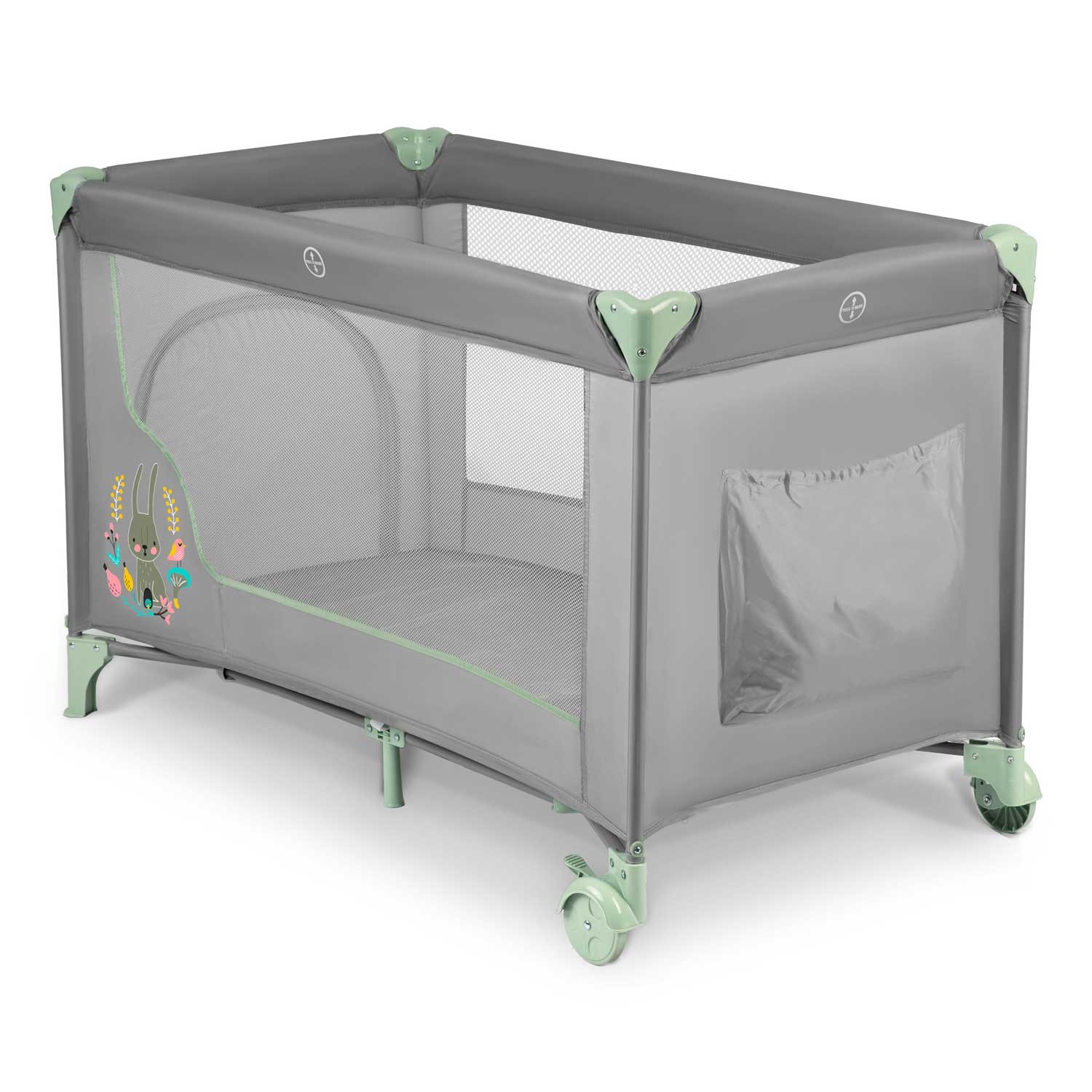 Reisivoodi 125 x 65 x 78 cm RK-240 hall-mündiroheline - Image 5