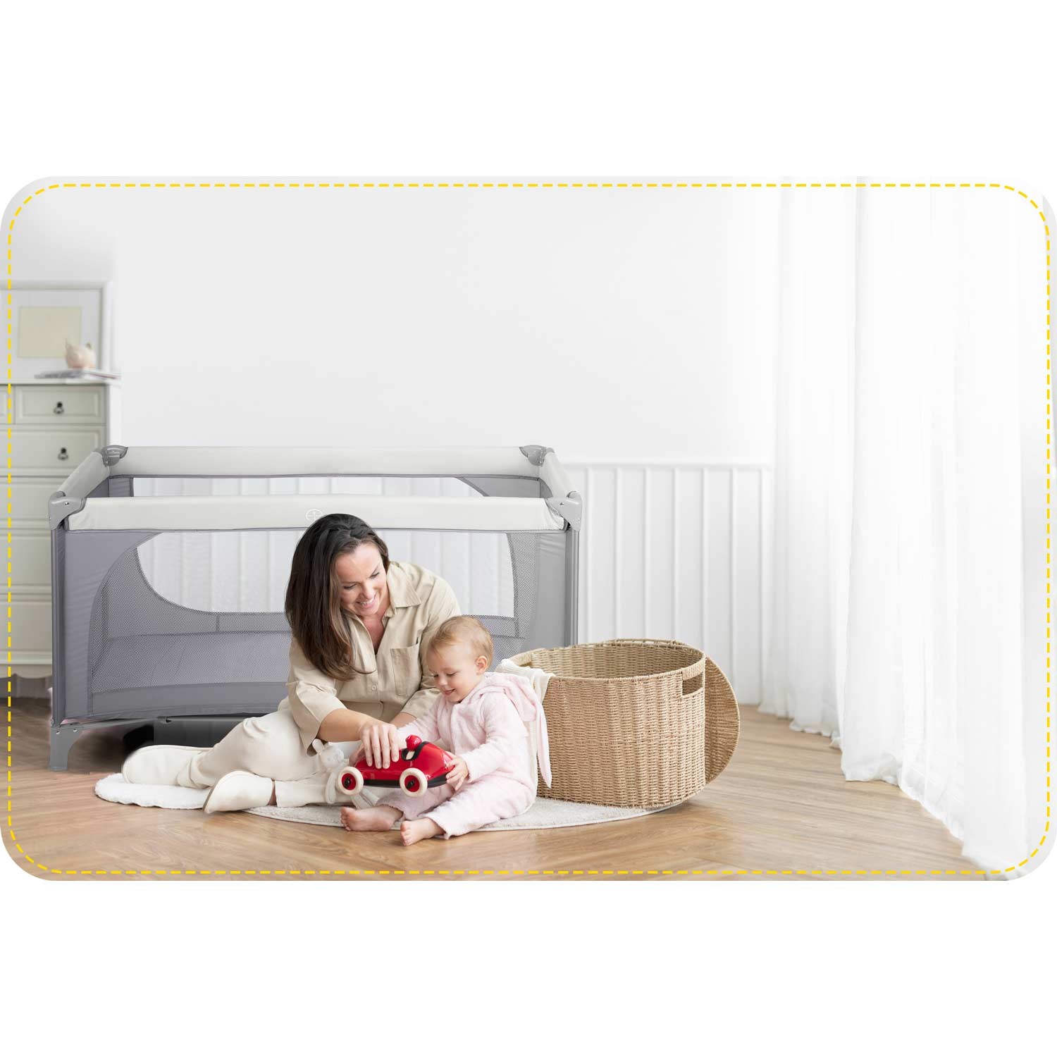 Reisivoodi 125 x 65 x 78 cm RK-240 helehall - Image 7