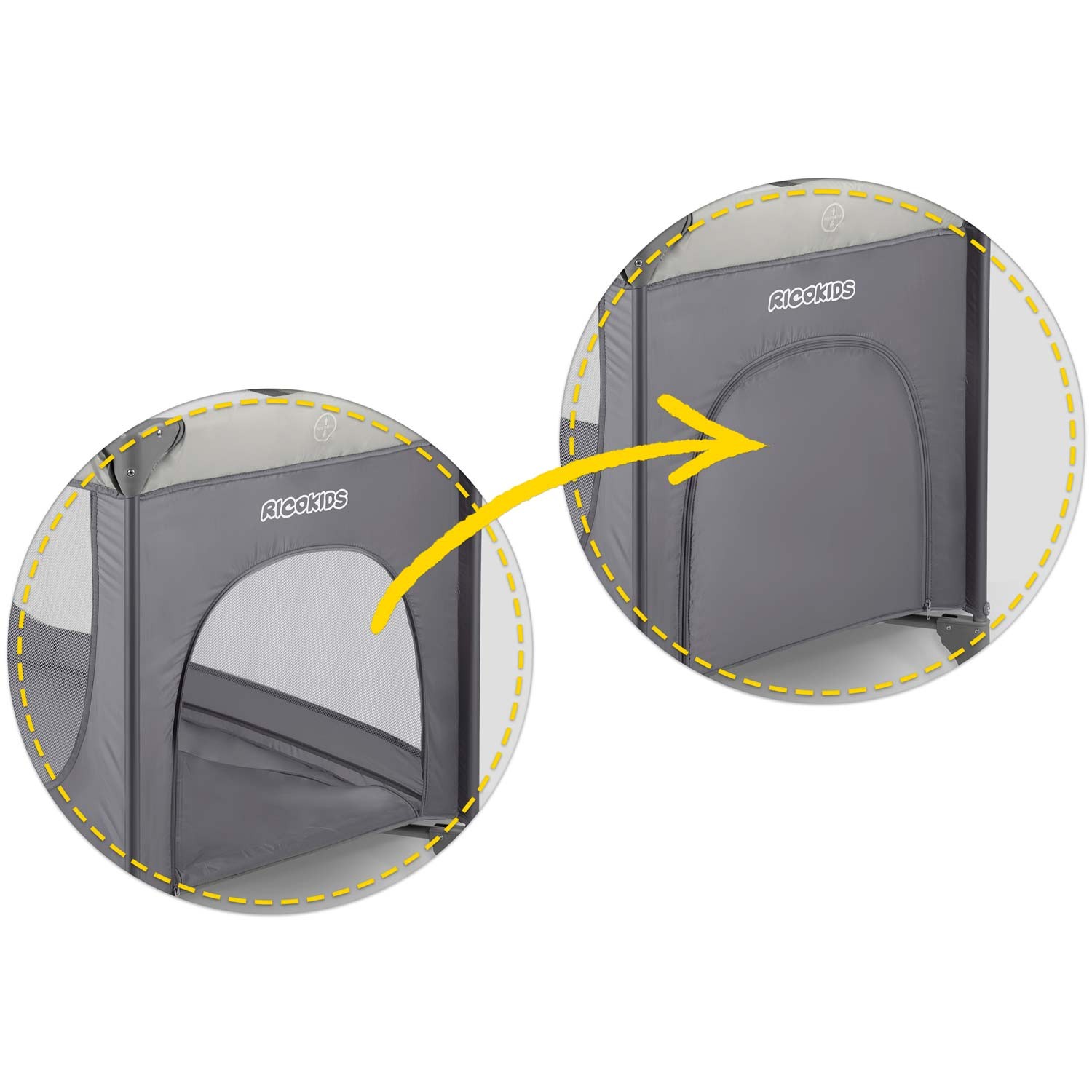 Reisivoodi 125 x 65 x 78 cm RK-240 helehall - Image 11