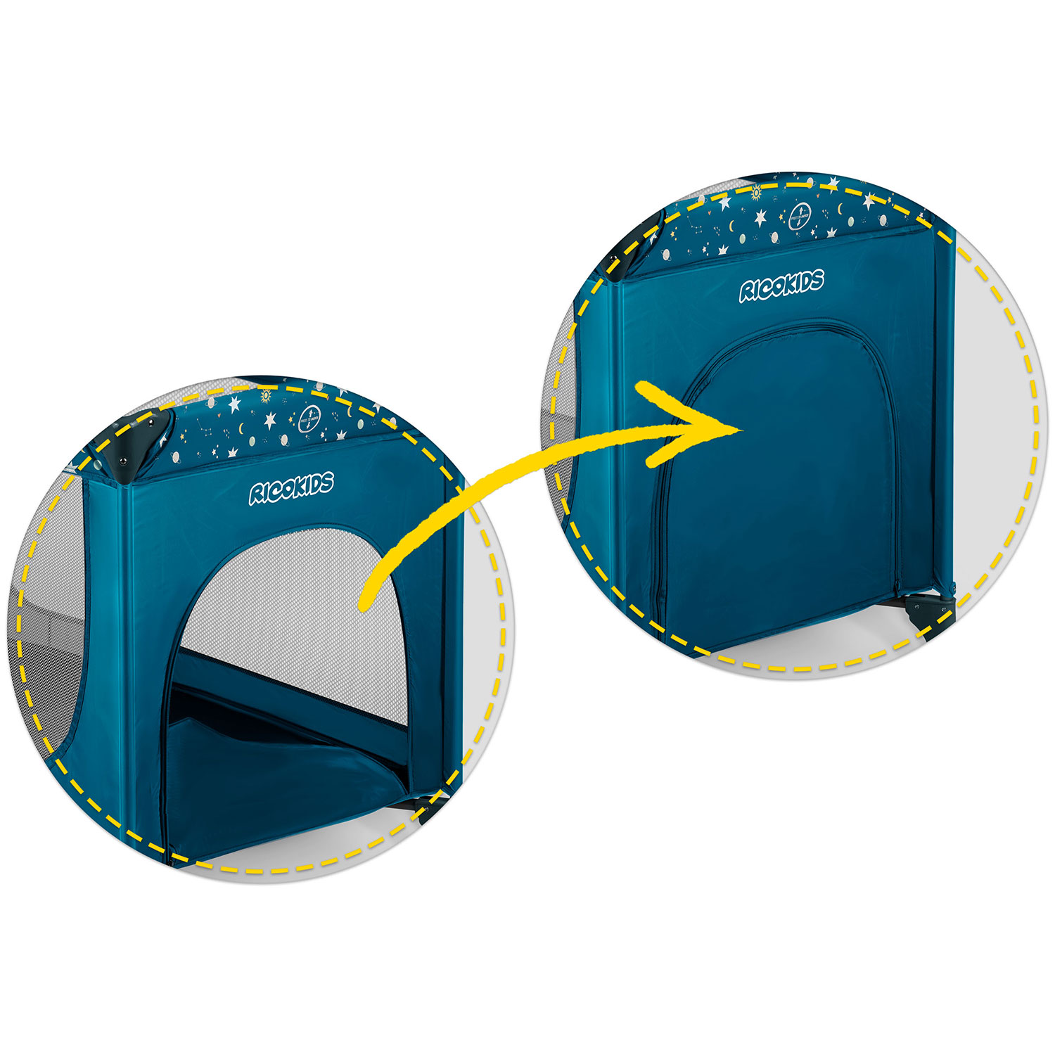 Reisivoodi 125 x 65 x 78 cm RK-240 tumesinine - Image 8