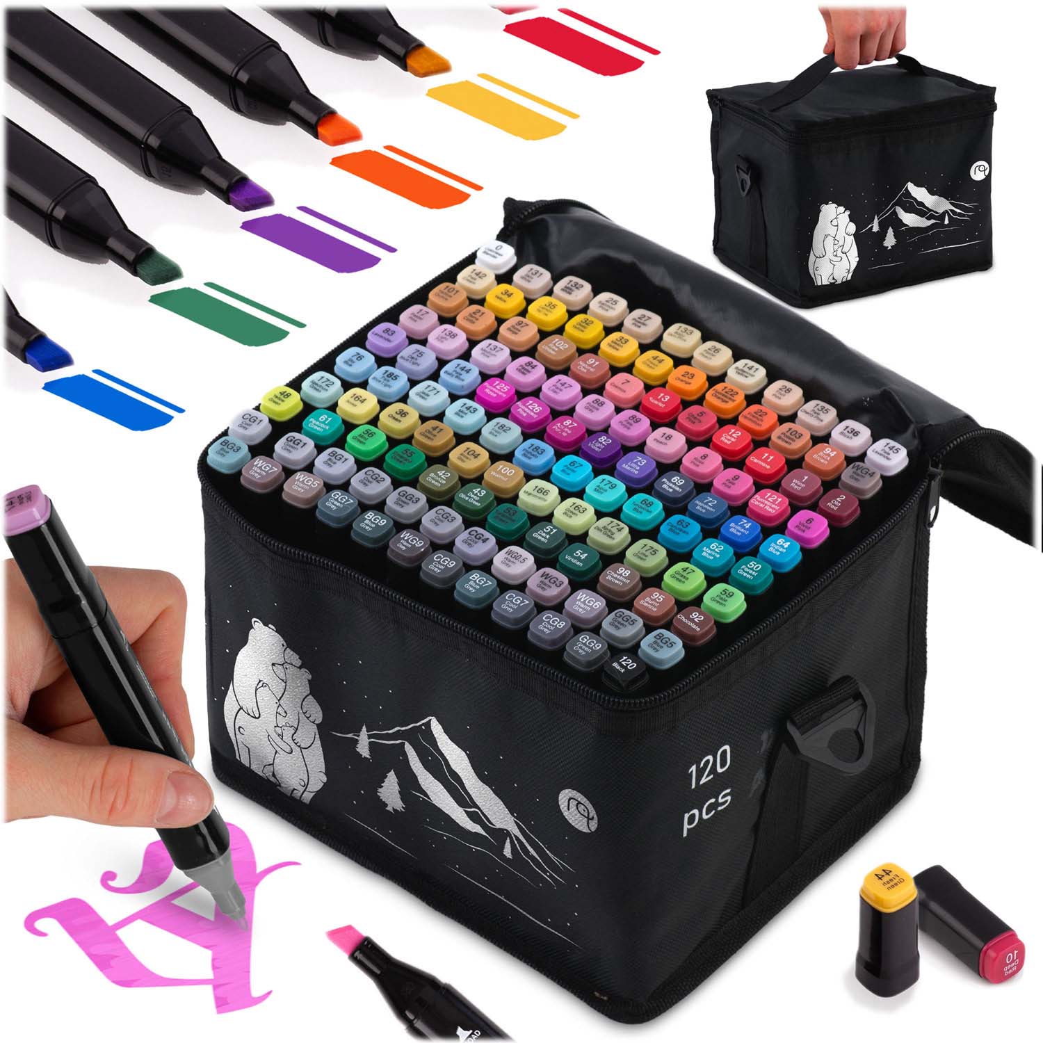 Nukido NK-913 alkoholimarkerid, 120 tk pakis