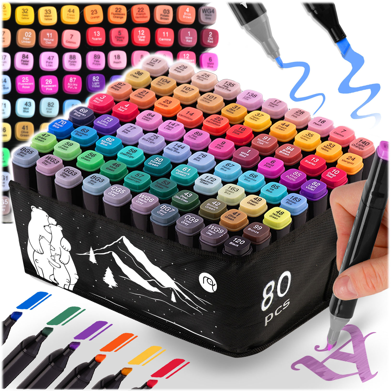 Nukido NK-912 alkoholimarkerid, 80 tk pakis