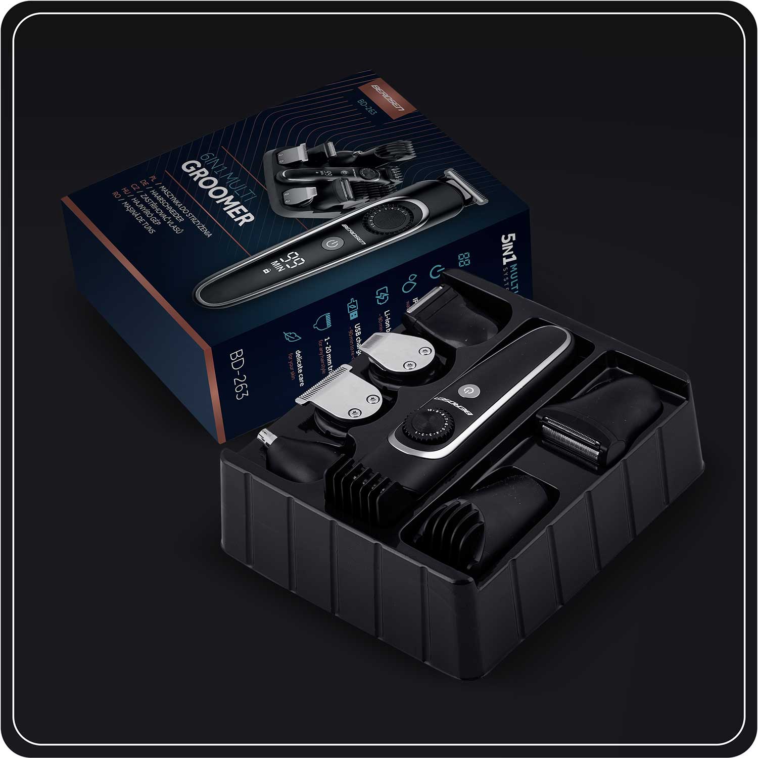 Berdsen BD-263 juukselõikur must - Image 6