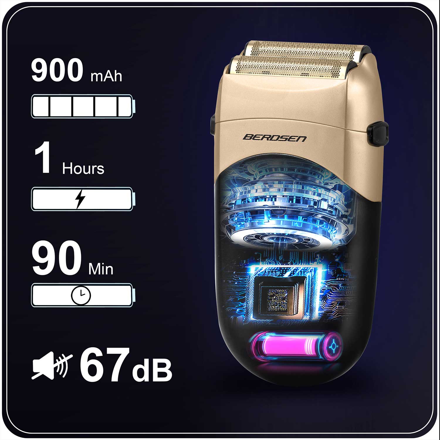 Berdsen BD-266 fooliummasin must ja kuldne - Image 6