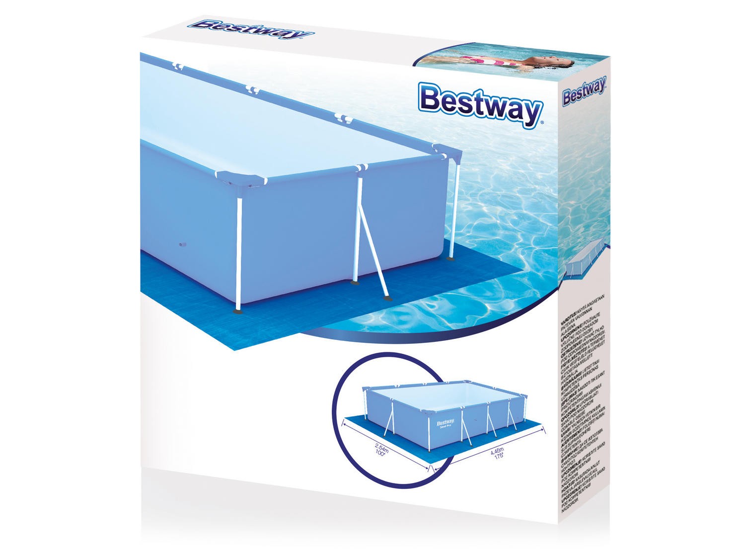 Matt 445 x 254 cm Bestway 58102 ristkülikukujulisele basseinile - Image 3