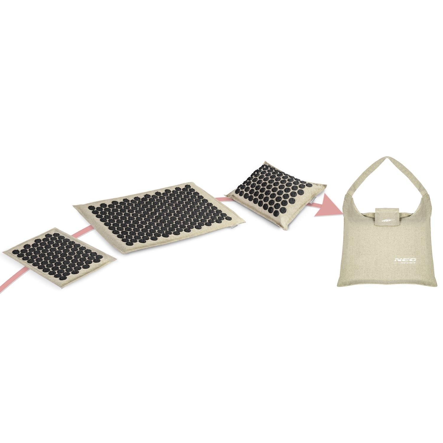 Neo-Sport NS-902 ogadega nõelravimatt, hall ja must - Image 6