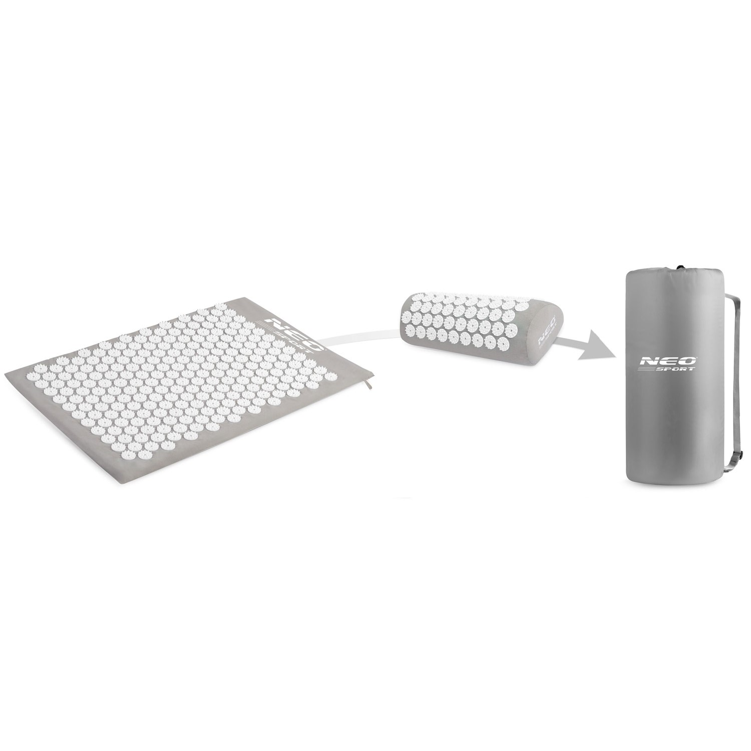 Neo-Sport NS-900 nõelravimatt naeltega, hall ja valge - Image 7