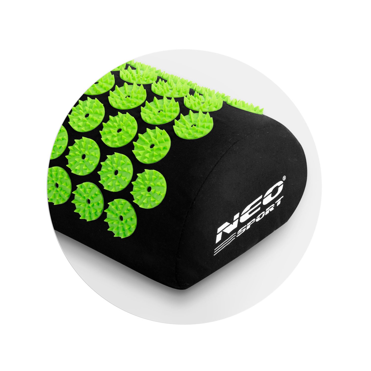 Neo-Sport NS-900 akupressuurmatt naeltega, must ja roheline - Image 2
