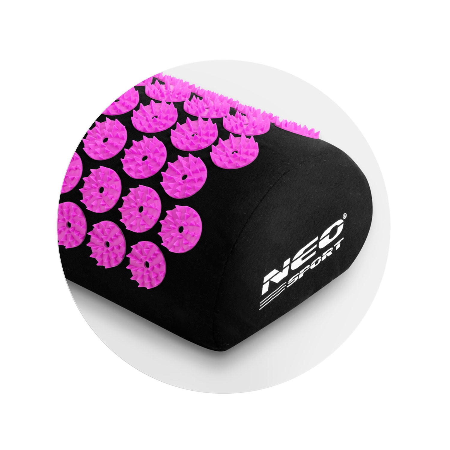 Neo-Sport NS-900 akupressuurmatt naeltega, must ja lilla - Image 2