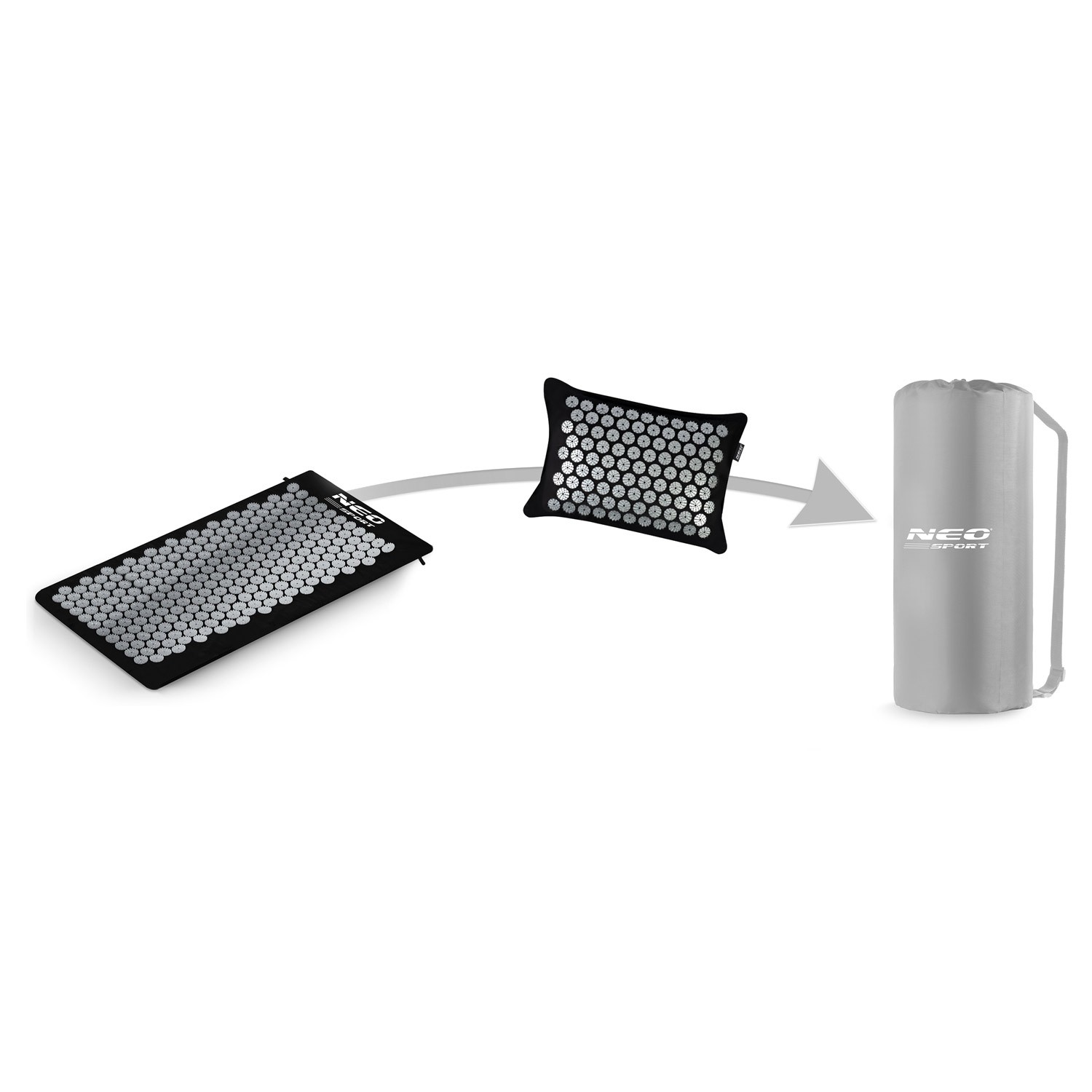 Neo-Sport NS-903 nõelravimatt naeltega, must ja hõbedane - Image 9